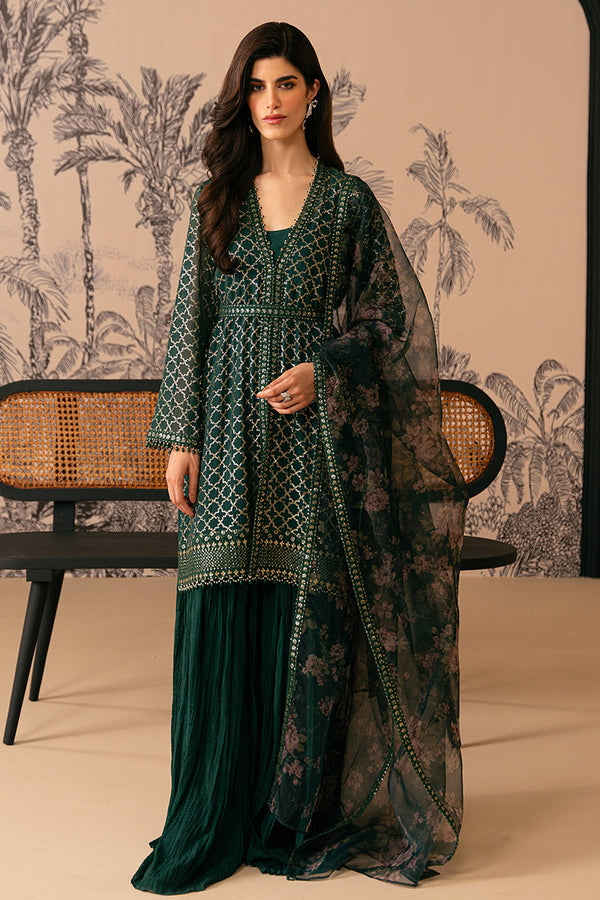 Cross Stitch | Luxe Atelier 24 | VIRIDIAN HAVEN - by - Libasekhas UK - Registered Vendor of : Cross Stitch - 100% Original Designer Dresss