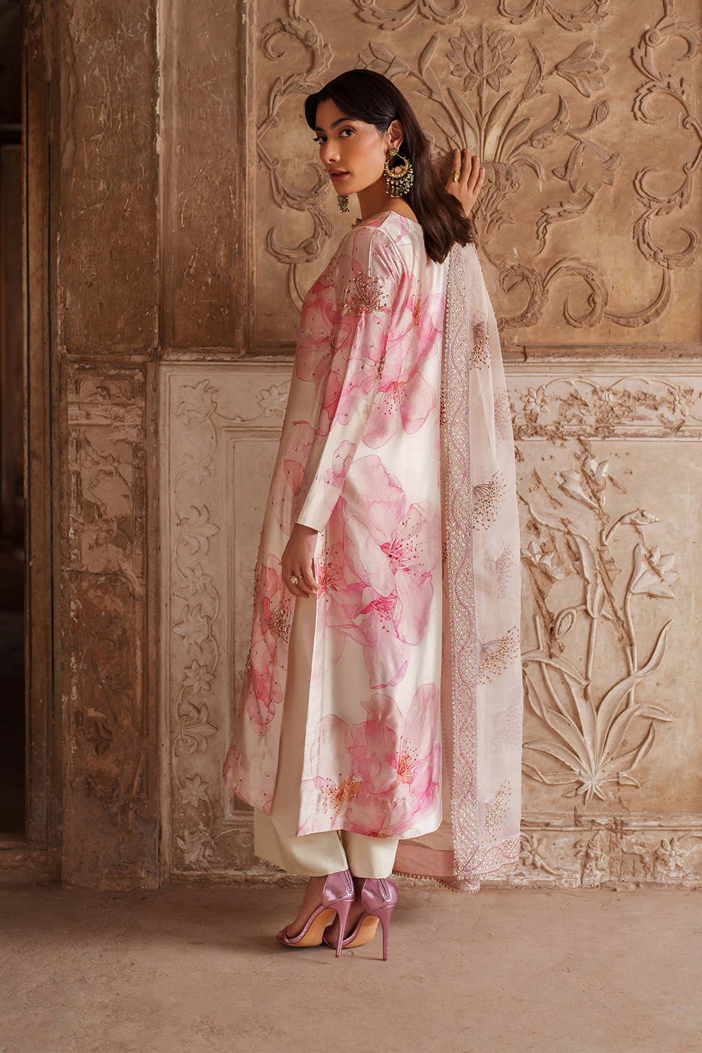 Iznik | Festive Formal | UE-547 Printed Charmeuse - by Libasekhas UK - Registered Vendor of : Iznik - 100% Original Designer Dress