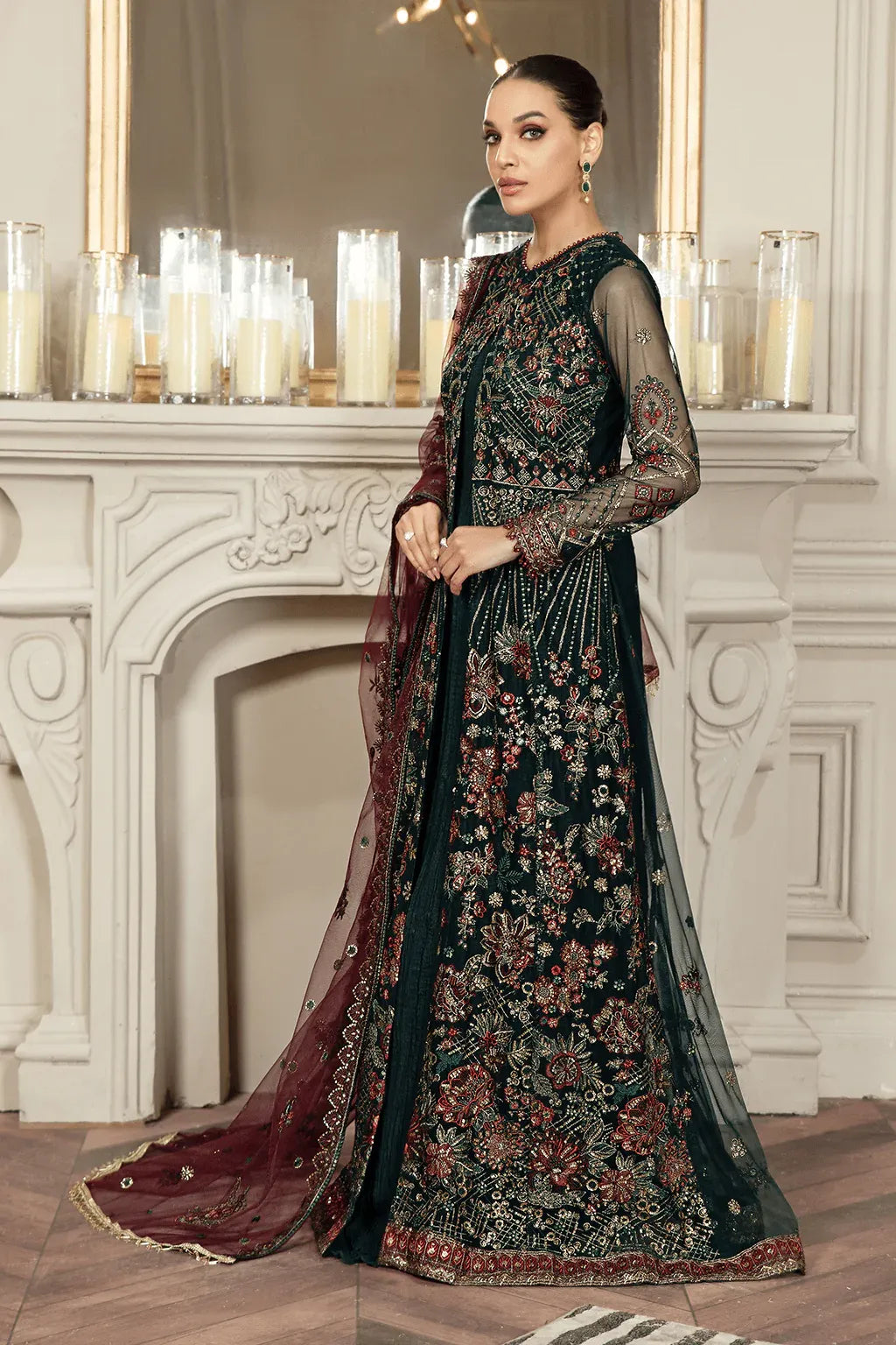 Zarif | Mehroz Formals | PINE GREEN - by - Libasekhas UK - Registered Vendor of : Zarif - 100% Original Designer Dresss