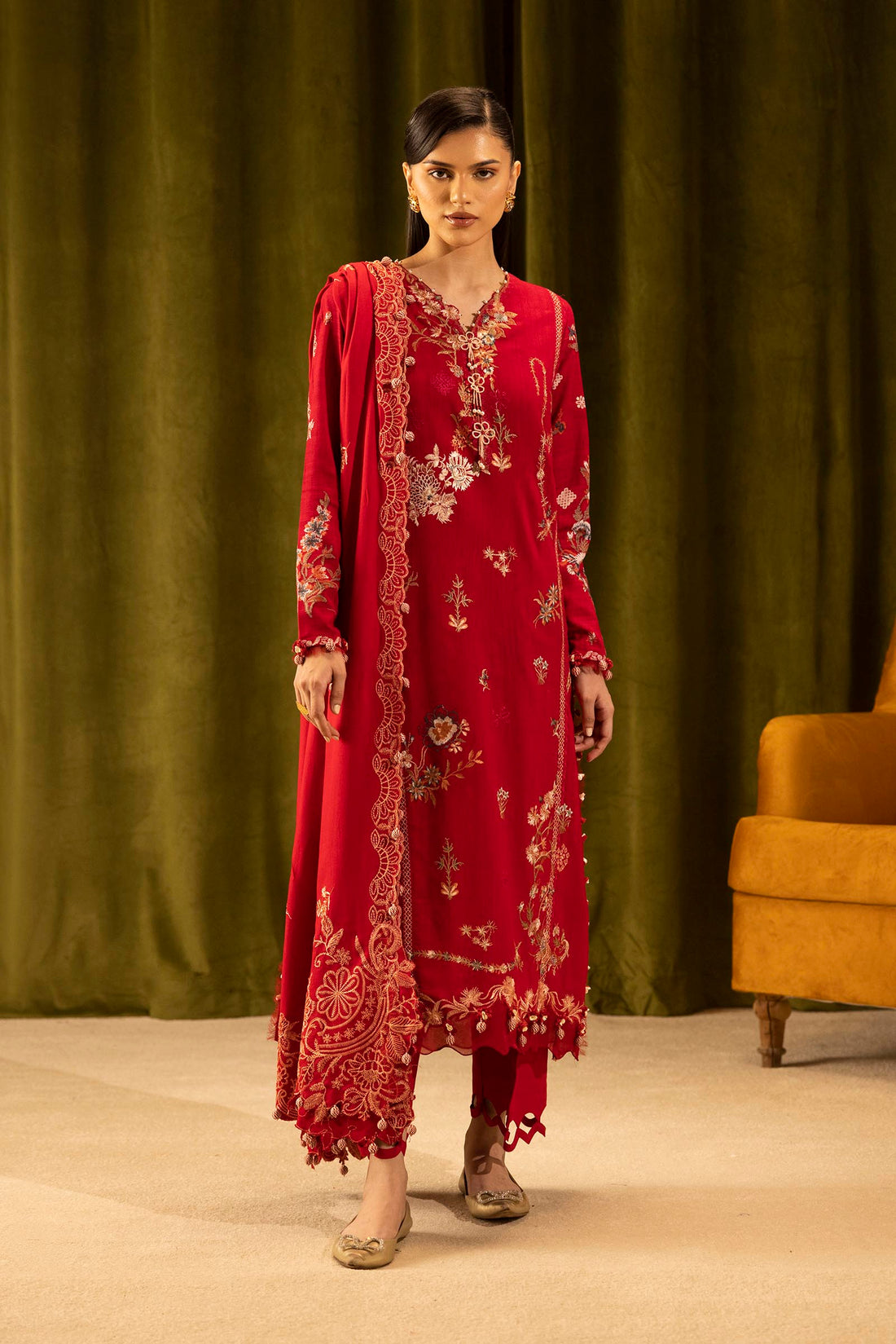 Sana Safinaz | Muzlin Winter 25 | M253-002A - by Libasekhas UK - Registered Vendor of : Sana Safinaz - 100% Original Designer Dress