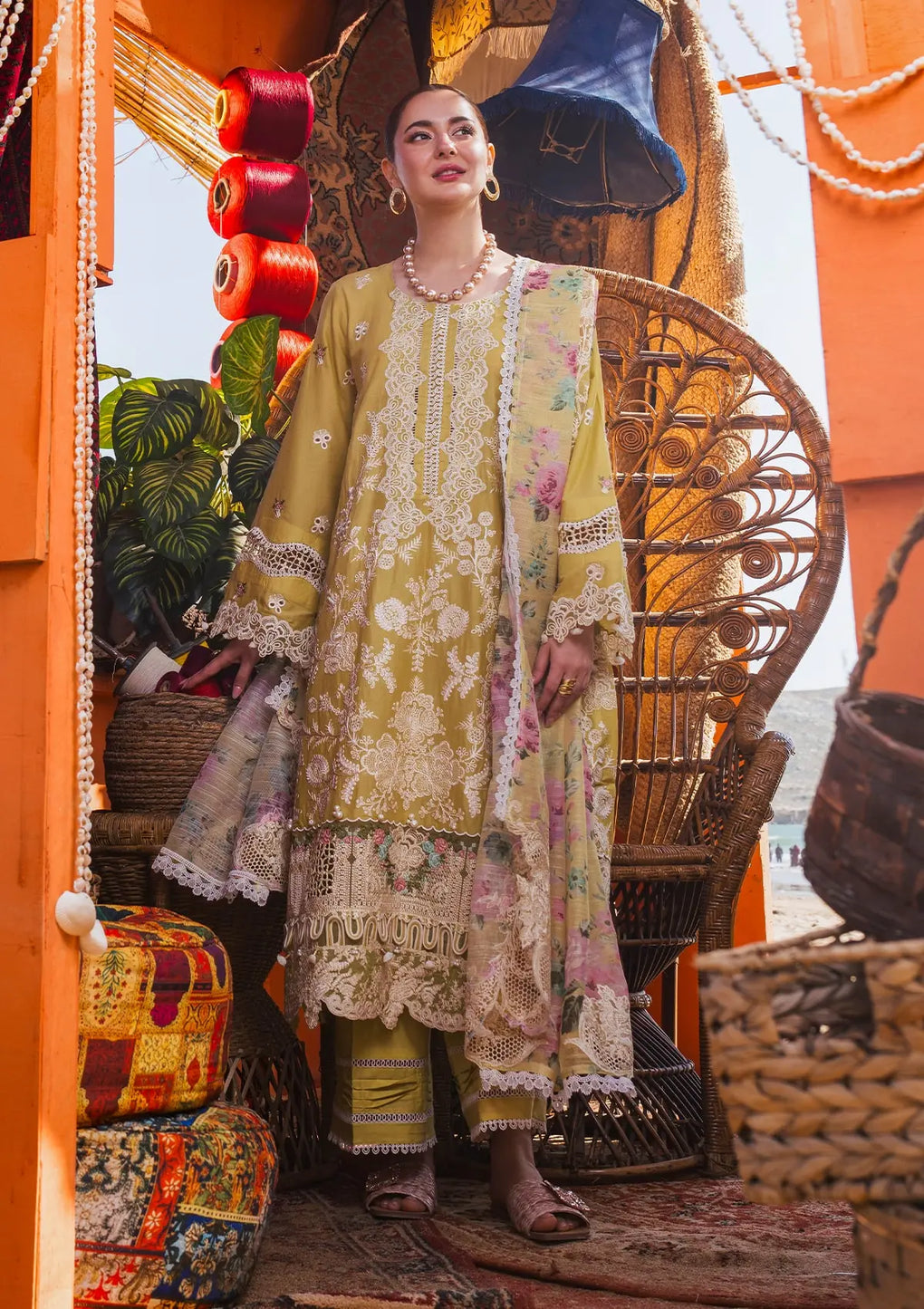 Elaf Premium | Hai Kuch Festive Lawn 24 | EHK-02B Nargis - Luxury -  Libasekhas