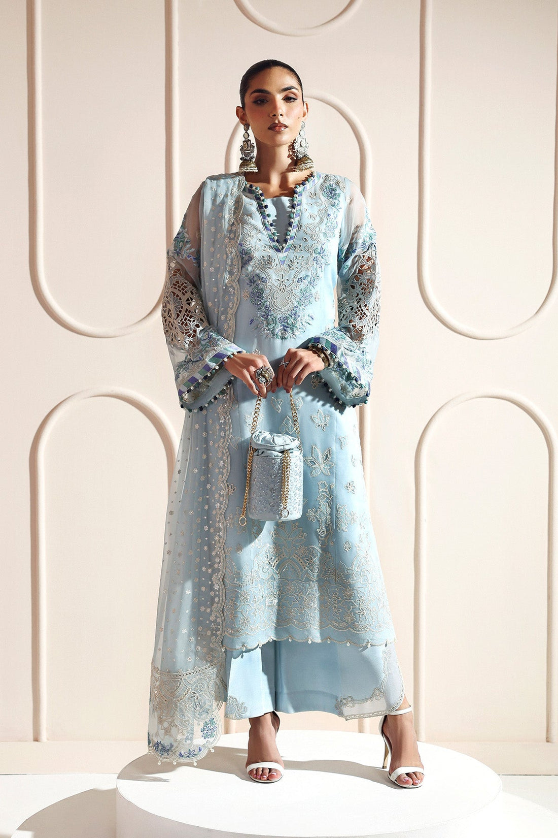 Alizeh | Aymal Luxury Bamber Chiffon | DHANAK - by Libasekhas UK - Registered Vendor of : Alizeh - 100% Original Designer Dress