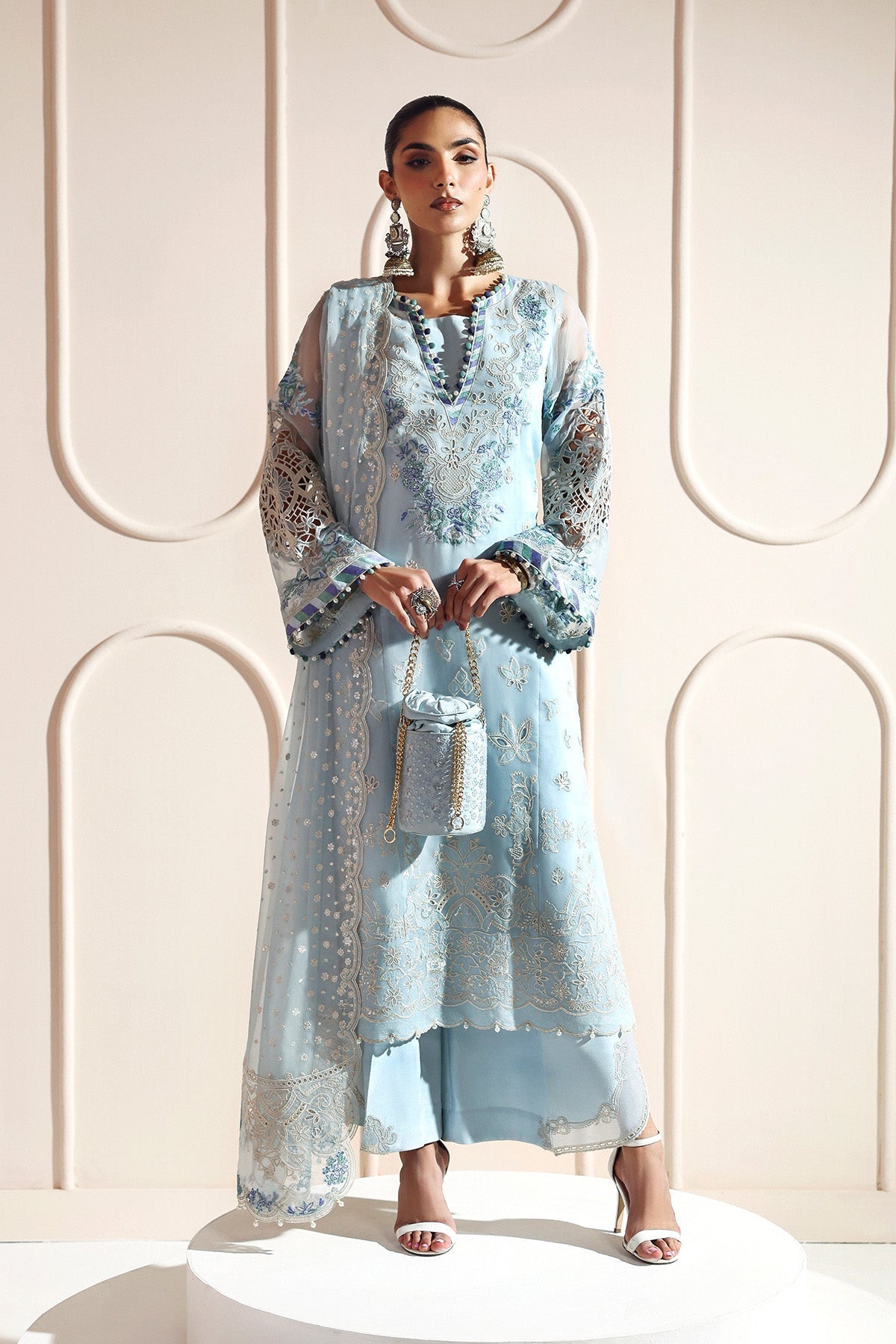 Alizeh | Aymal Luxury Bamber Chiffon | DHANAK - by Libasekhas UK - Registered Vendor of : Alizeh - 100% Original Designer Dress