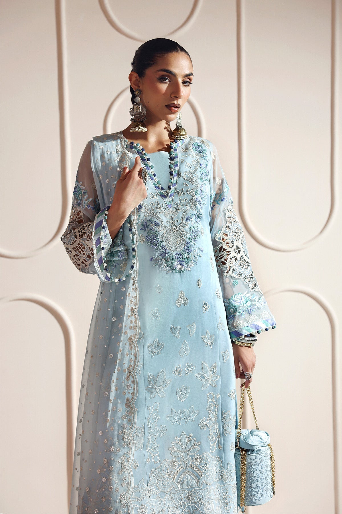 Alizeh | Aymal Luxury Bamber Chiffon | DHANAK - by Libasekhas UK - Registered Vendor of : Alizeh - 100% Original Designer Dress