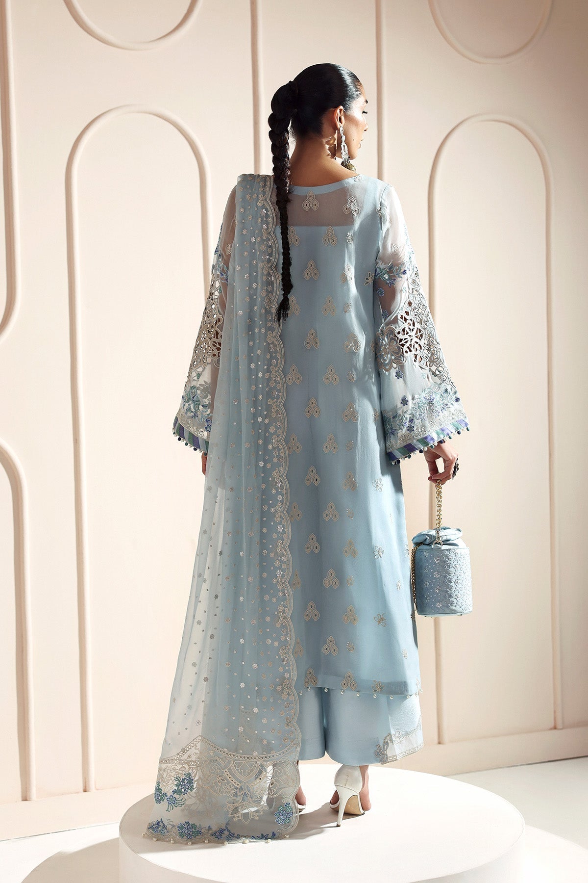 Alizeh | Aymal Luxury Bamber Chiffon | DHANAK - by Libasekhas UK - Registered Vendor of : Alizeh - 100% Original Designer Dress