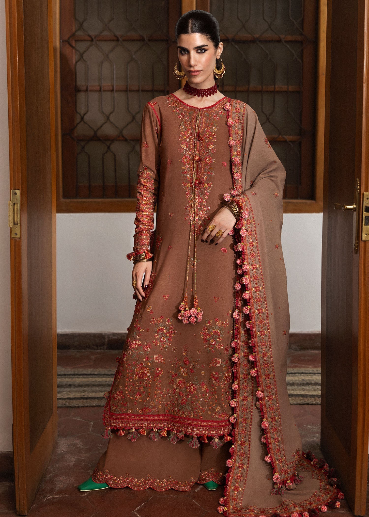 Hussain Rehar | Karandi Winter 24 | Shay - by - Libasekhas UK - Registered Vendor of : Hussain Rehar - 100% Original Designer Dresss