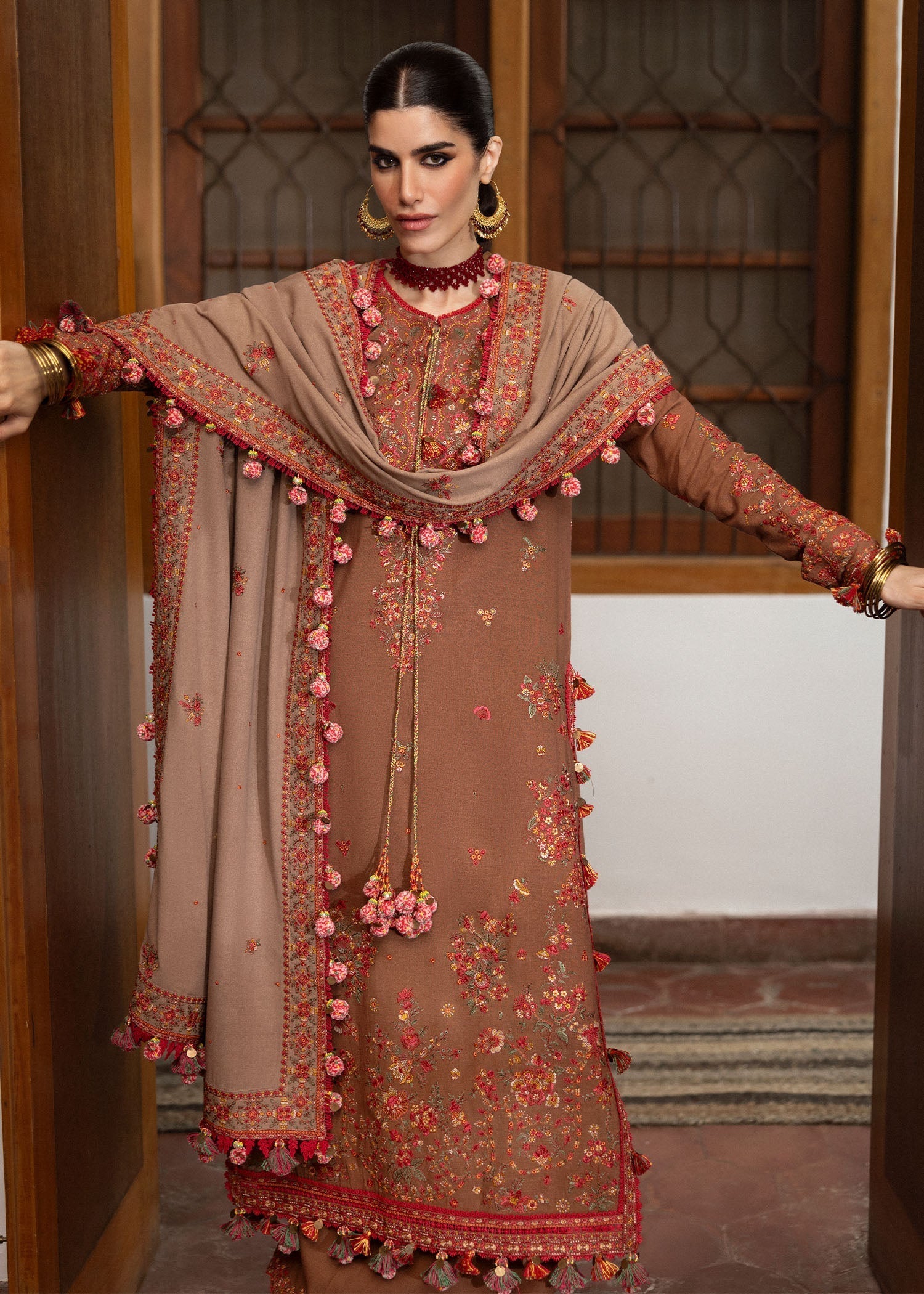 Hussain Rehar | Karandi Winter 24 | Shay - by - Libasekhas UK - Registered Vendor of : Hussain Rehar - 100% Original Designer Dresss