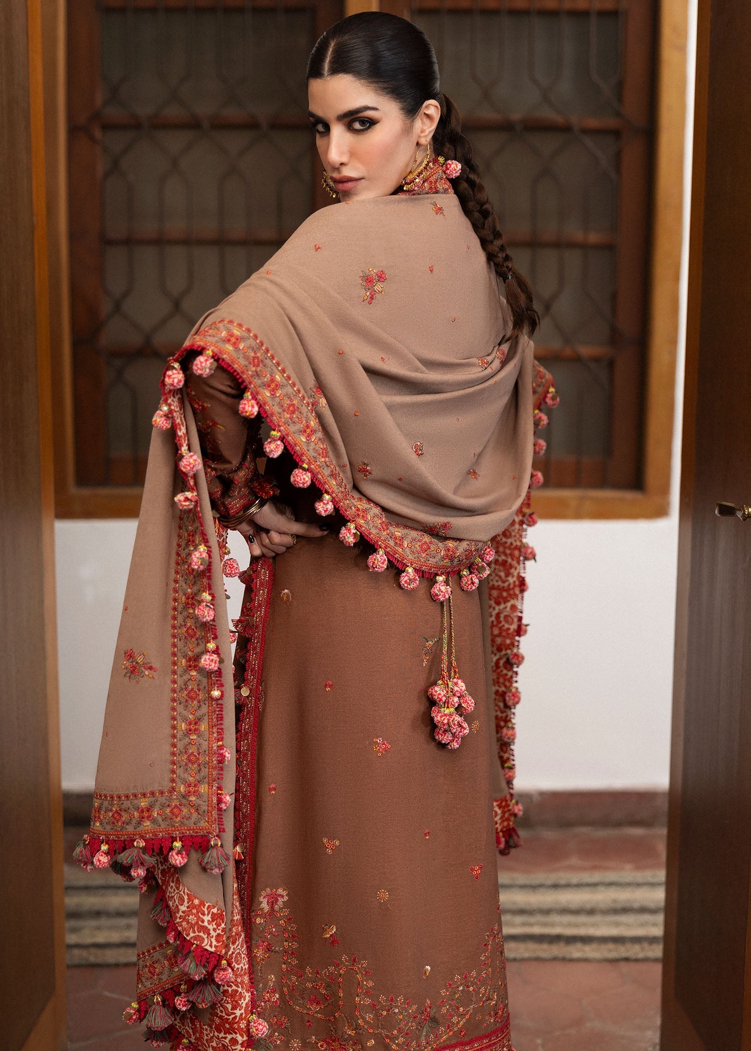 Hussain Rehar | Karandi Winter 24 | Shay - by - Libasekhas UK - Registered Vendor of : Hussain Rehar - 100% Original Designer Dresss