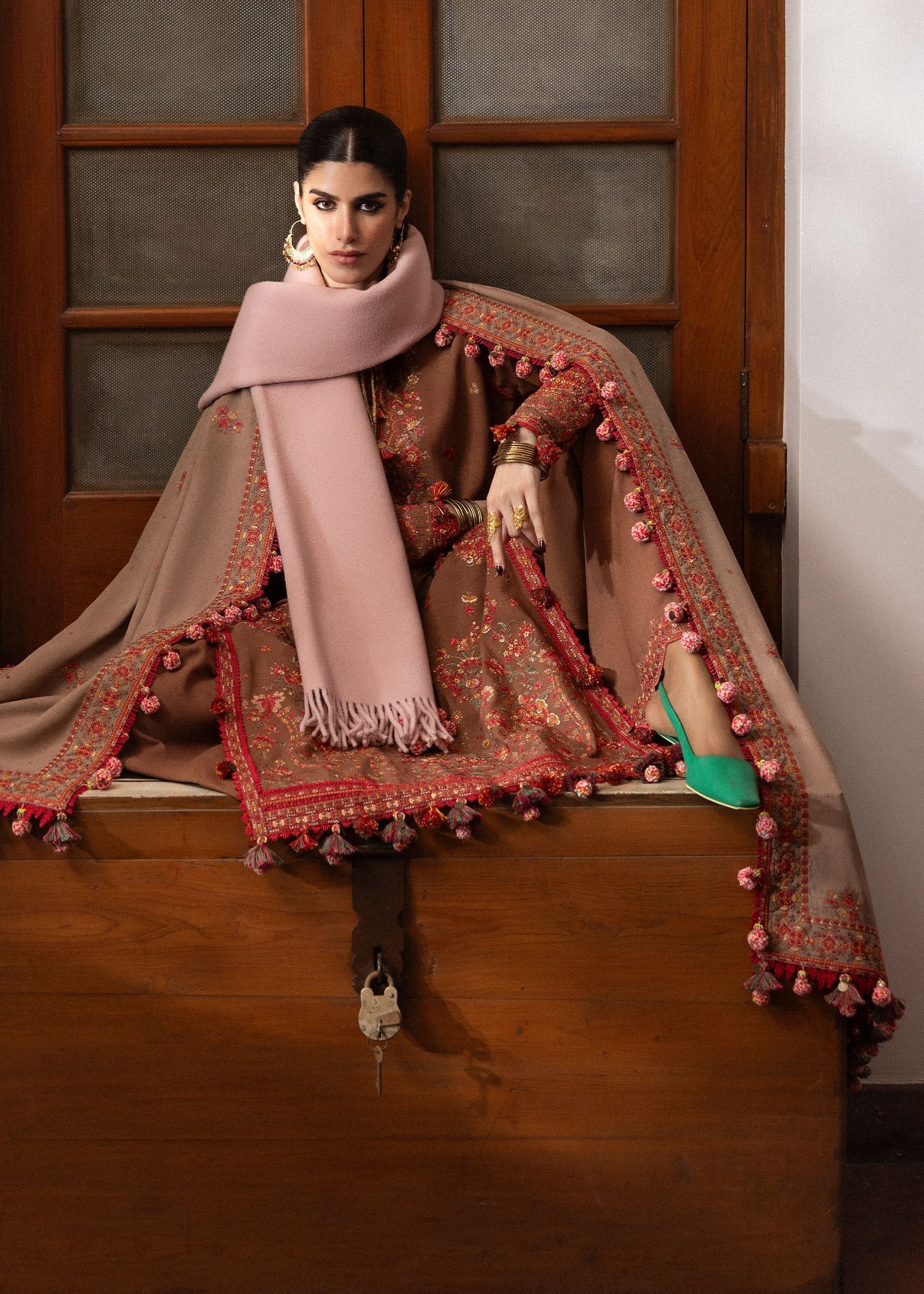 Hussain Rehar | Karandi Winter 24 | Shay - by - Libasekhas UK - Registered Vendor of : Hussain Rehar - 100% Original Designer Dresss