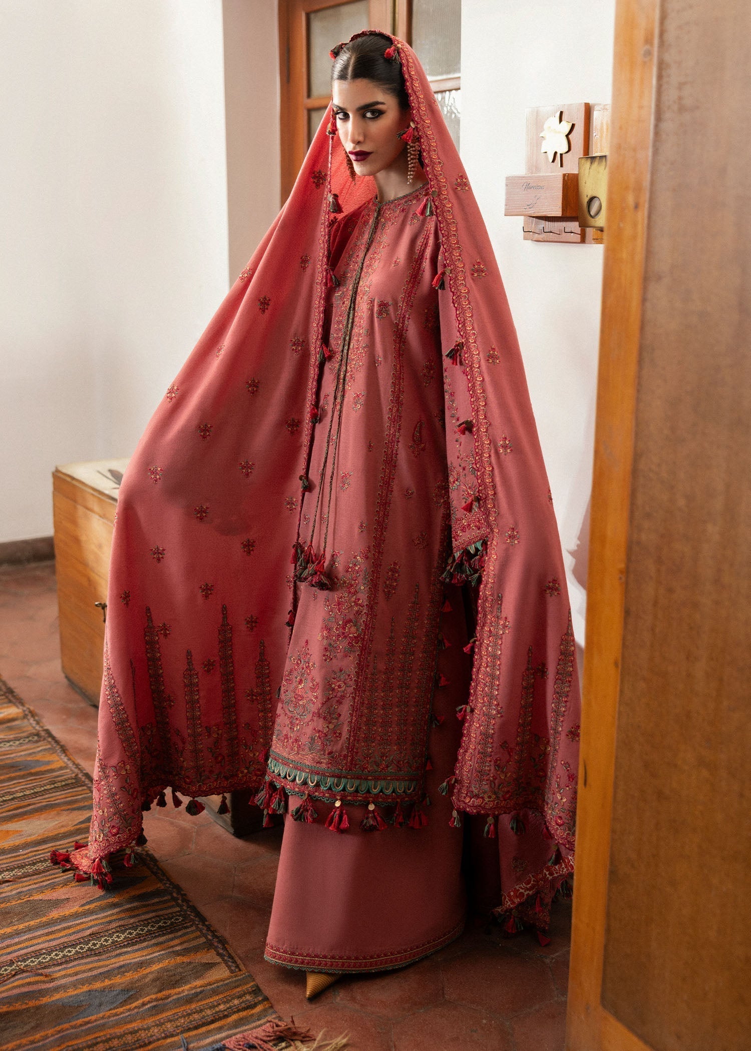 Hussain Rehar | Karandi Winter 24 | Tulle - by - Libasekhas UK - Registered Vendor of : Hussain Rehar - 100% Original Designer Dresss