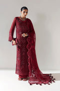 Alizeh | Aymal Luxury Bamber Chiffon | RIKA MAROON - by Libasekhas UK - Registered Vendor of : Alizeh - 100% Original Designer Dress