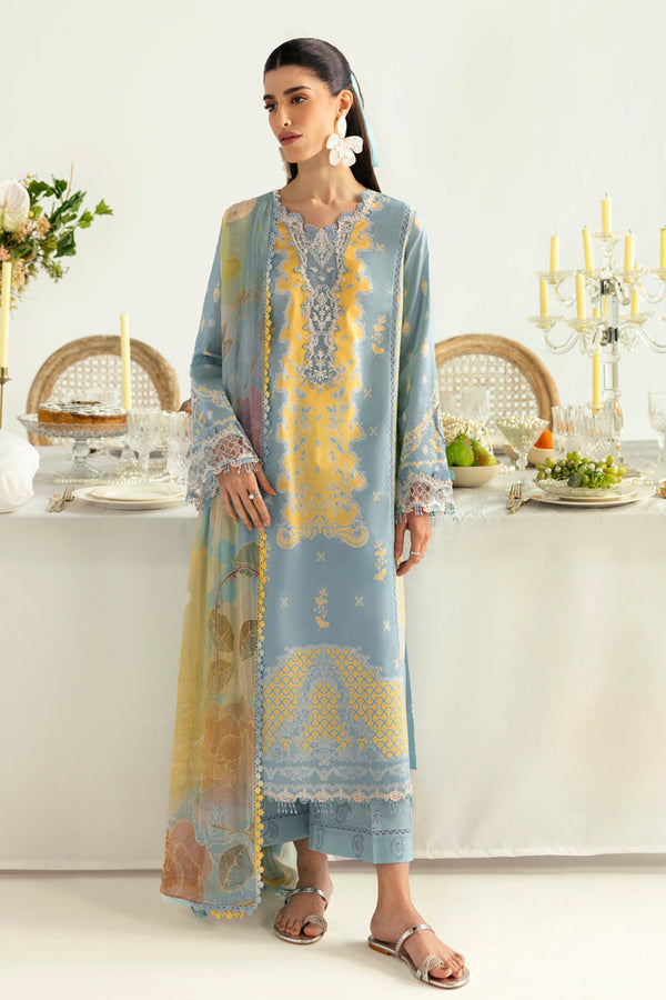 Qalamkar | Q Prints 2025 | PQ-06 ELVA - by - Libasekhas UK - Registered Vendor of : Qalamkar - 100% Original Designer Dresss