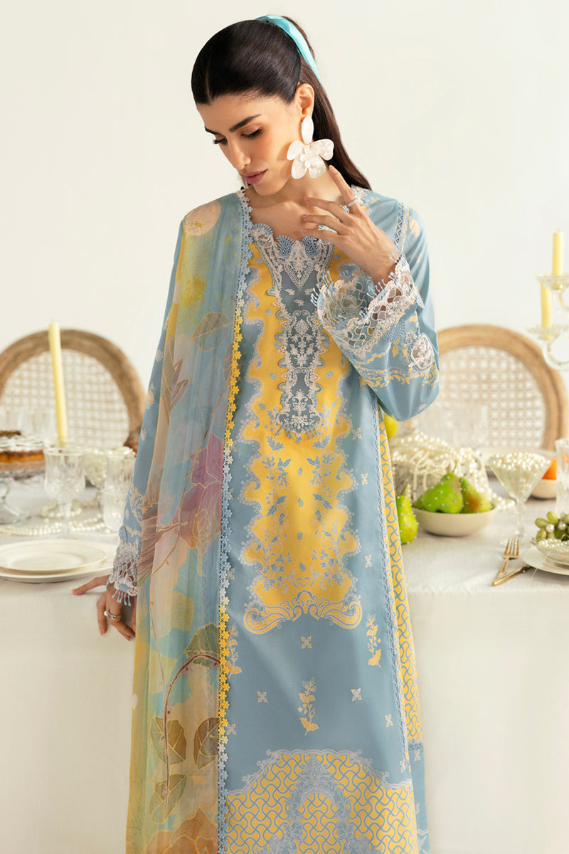 Qalamkar | Q Prints 2025 | PQ-06 ELVA - by - Libasekhas UK - Registered Vendor of : Qalamkar - 100% Original Designer Dresss