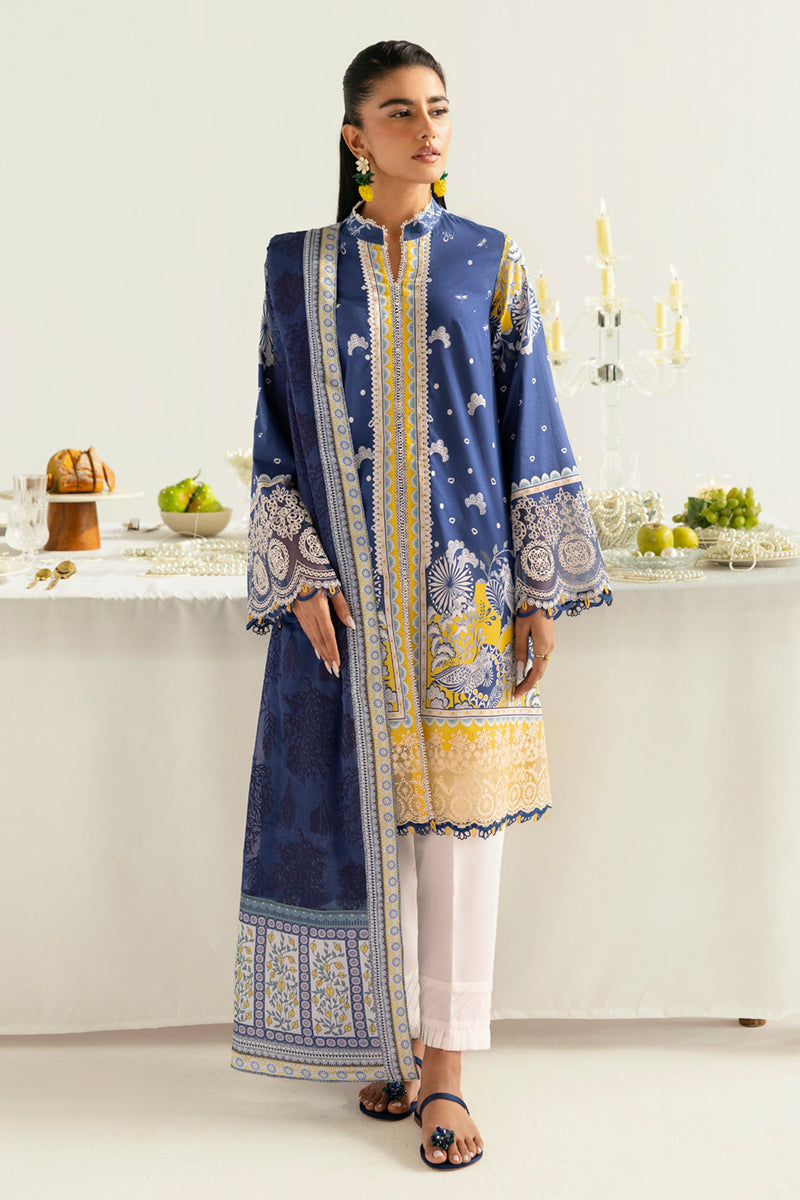 Qalamkar | Q Prints 2025 | PQ-02 HINA - by - Libasekhas UK - Registered Vendor of : Qalamkar - 100% Original Designer Dresss