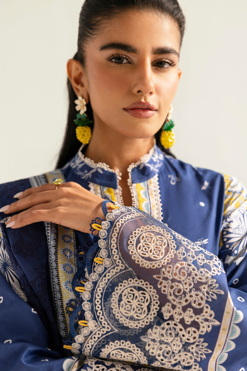Qalamkar | Q Prints 2025 | PQ-02 HINA - by - Libasekhas UK - Registered Vendor of : Qalamkar - 100% Original Designer Dresss