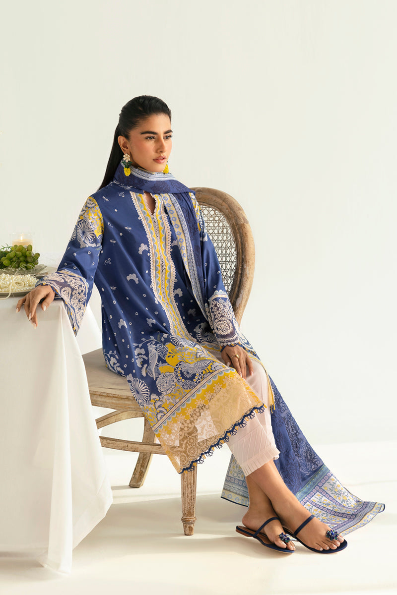 Qalamkar | Q Prints 2025 | PQ-02 HINA - by - Libasekhas UK - Registered Vendor of : Qalamkar - 100% Original Designer Dresss