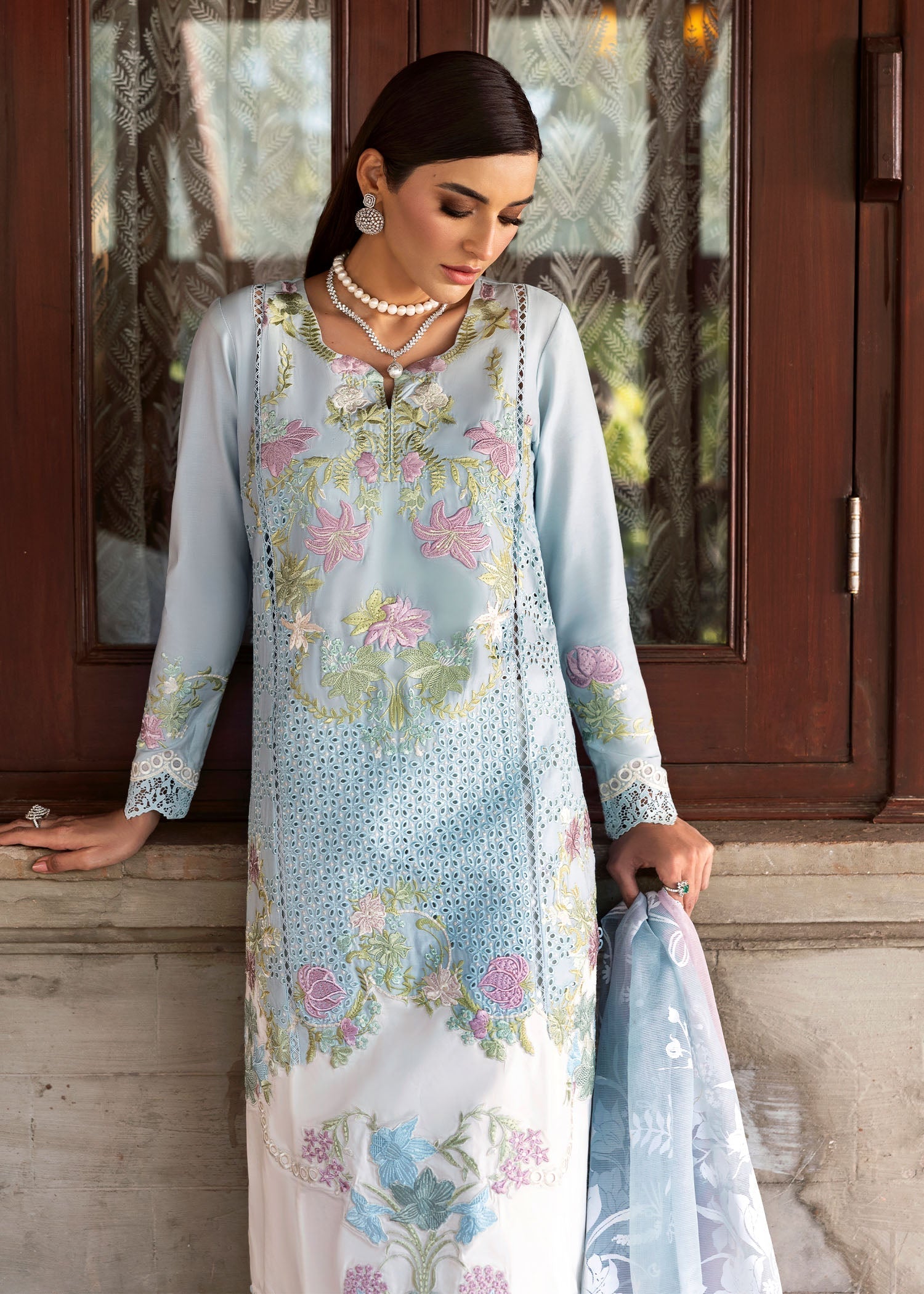 Saira Shakira | Bloom Lawn 25 | LOTUS REVERIE 4-B - by - Libasekhas UK - Registered Vendor of : Saira Shakira - 100% Original Designer Dresss