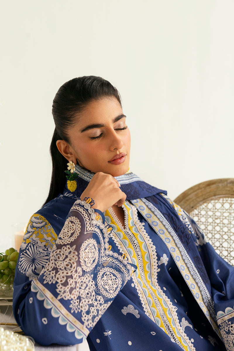 Qalamkar | Q Prints 2025 | PQ-02 HINA - by - Libasekhas UK - Registered Vendor of : Qalamkar - 100% Original Designer Dresss