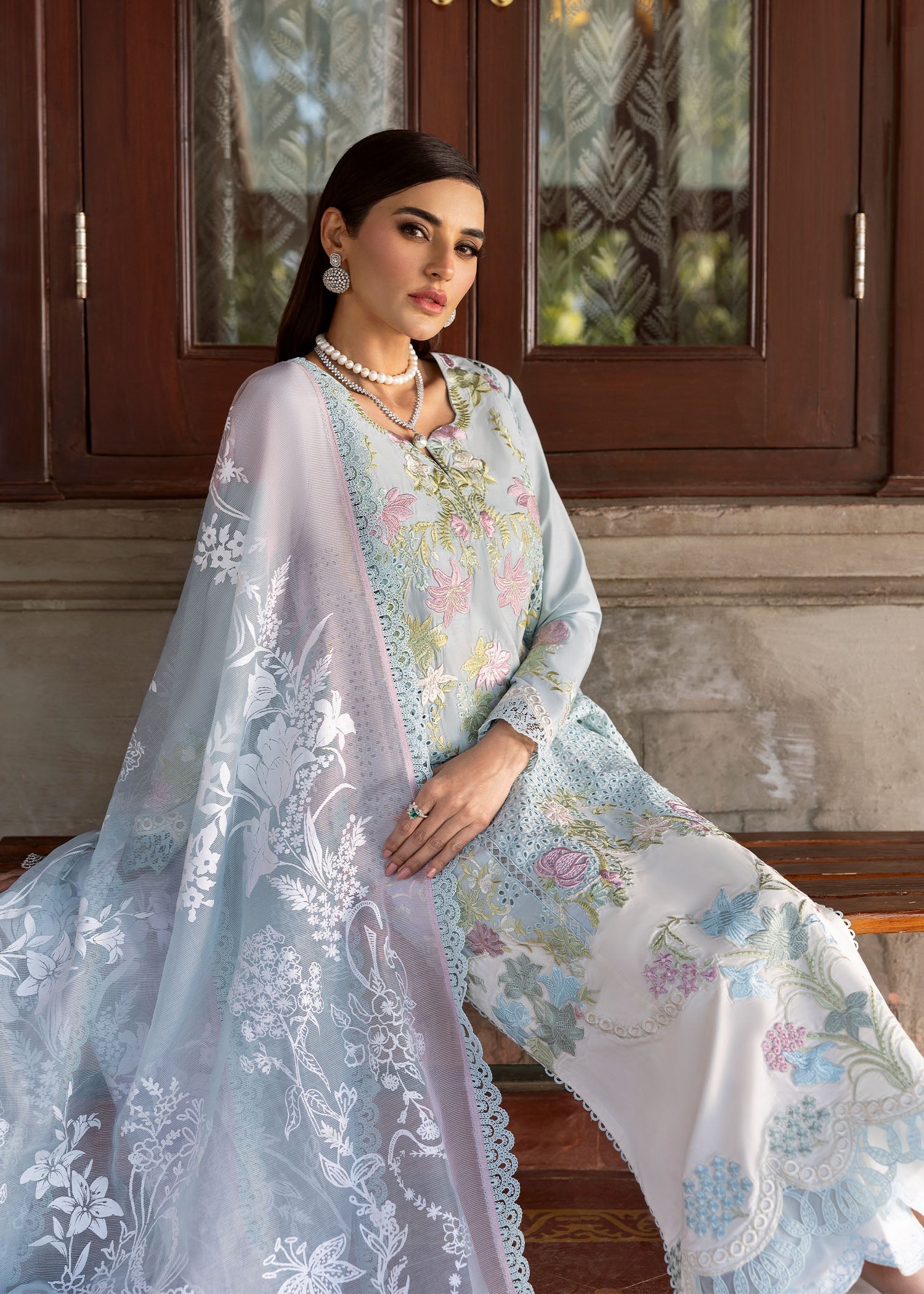 Saira Shakira | Bloom Lawn 25 | LOTUS REVERIE 4-B - by - Libasekhas UK - Registered Vendor of : Saira Shakira - 100% Original Designer Dresss