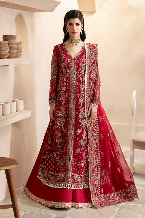 Emaan Adeel | Clay Couture | CARMINE - by - Libasekhas UK - Registered Vendor of : Emaan Adeel - 100% Original Designer Dresss