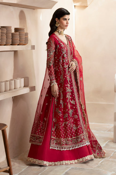 Emaan Adeel | Clay Couture | CARMINE - by - Libasekhas UK - Registered Vendor of : Emaan Adeel - 100% Original Designer Dresss