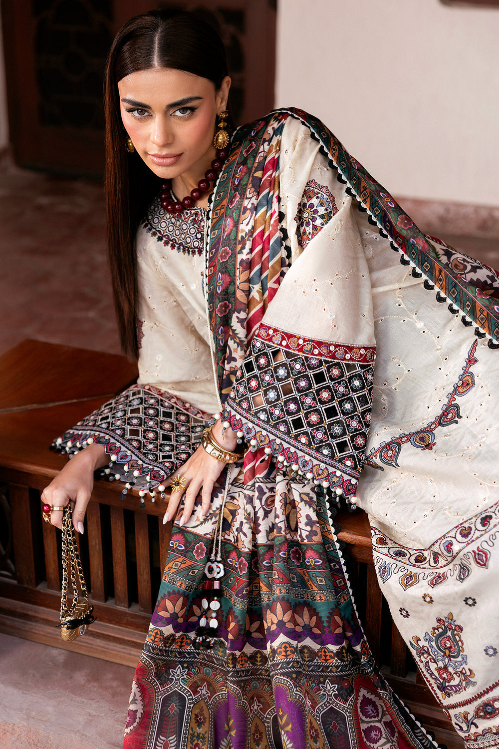 Jazmin | Shahkaar Luxury Eid Lawn SS26 | SL26-D02 - by Libasekhas UK - Registered Vendor of : Jazmin - 100% Original Designer Dress
