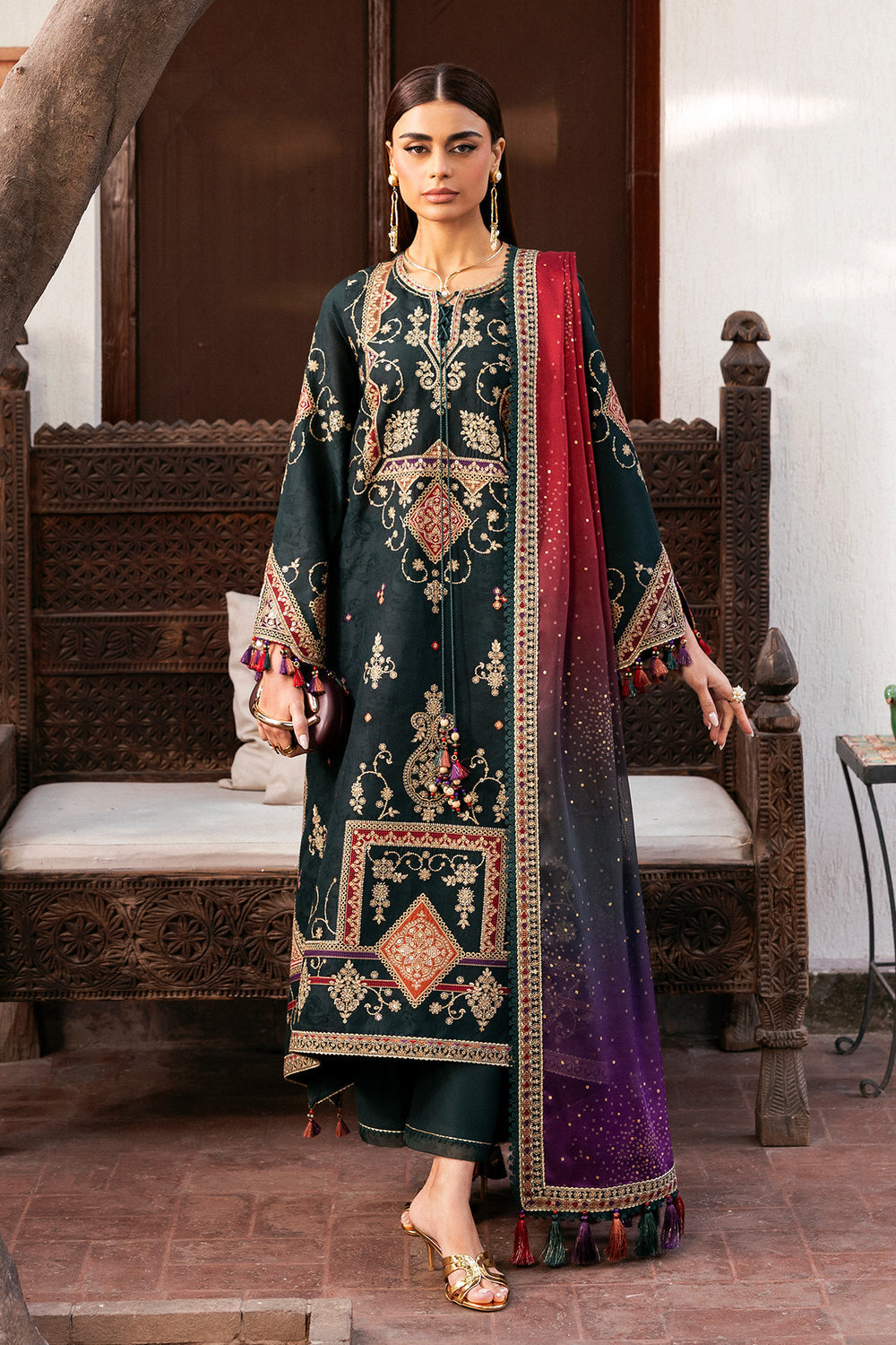 Jazmin | Shahkaar Luxury Eid Lawn SS26 | SL26-D03 - by Libasekhas UK - Registered Vendor of : Jazmin - 100% Original Designer Dress