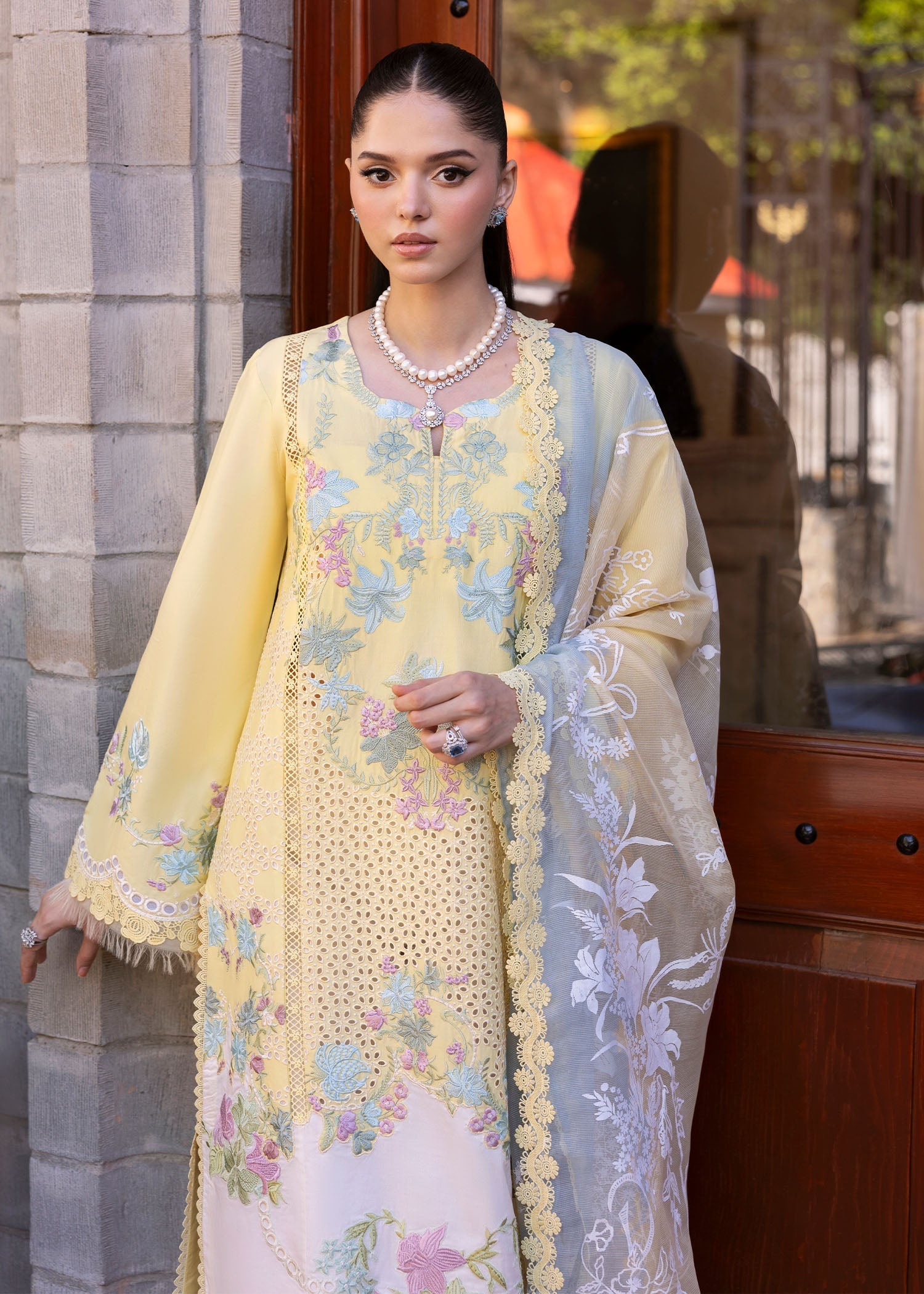 Saira Shakira | Bloom Lawn 25 | LOTUS REVERIE 4-A - by - Libasekhas UK - Registered Vendor of : Saira Shakira - 100% Original Designer Dresss