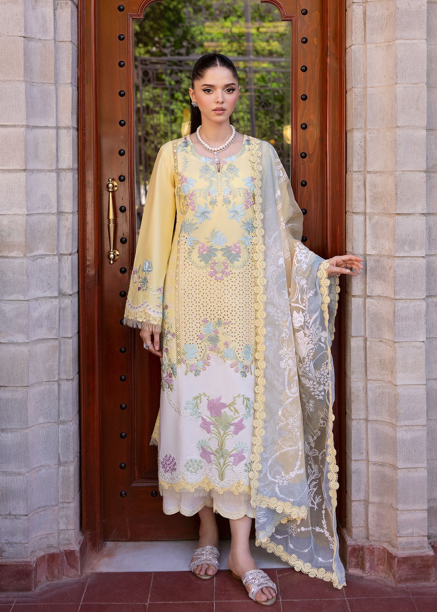 Saira Shakira | Bloom Lawn 25 | LOTUS REVERIE 4-A - by - Libasekhas UK - Registered Vendor of : Saira Shakira - 100% Original Designer Dresss