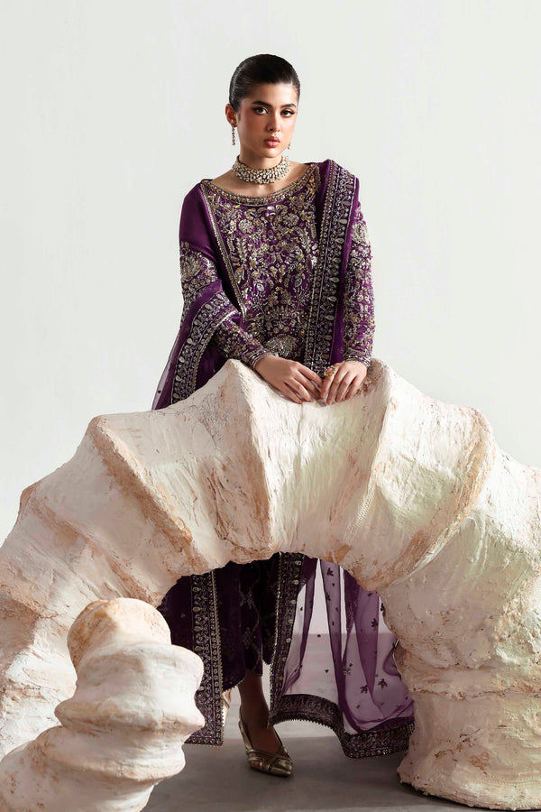 Akbar Aslam | Luxury Formals 25 | Lapis - by Libasekhas UK - Registered Vendor of : Akbar Aslam - 100% Original Designer Dress