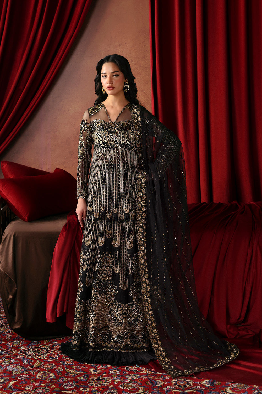 Afrozeh | La Fuchsia 26 | Chariot - by Libasekhas UK - Registered Vendor of : Afrozeh - 100% Original Designer Dress