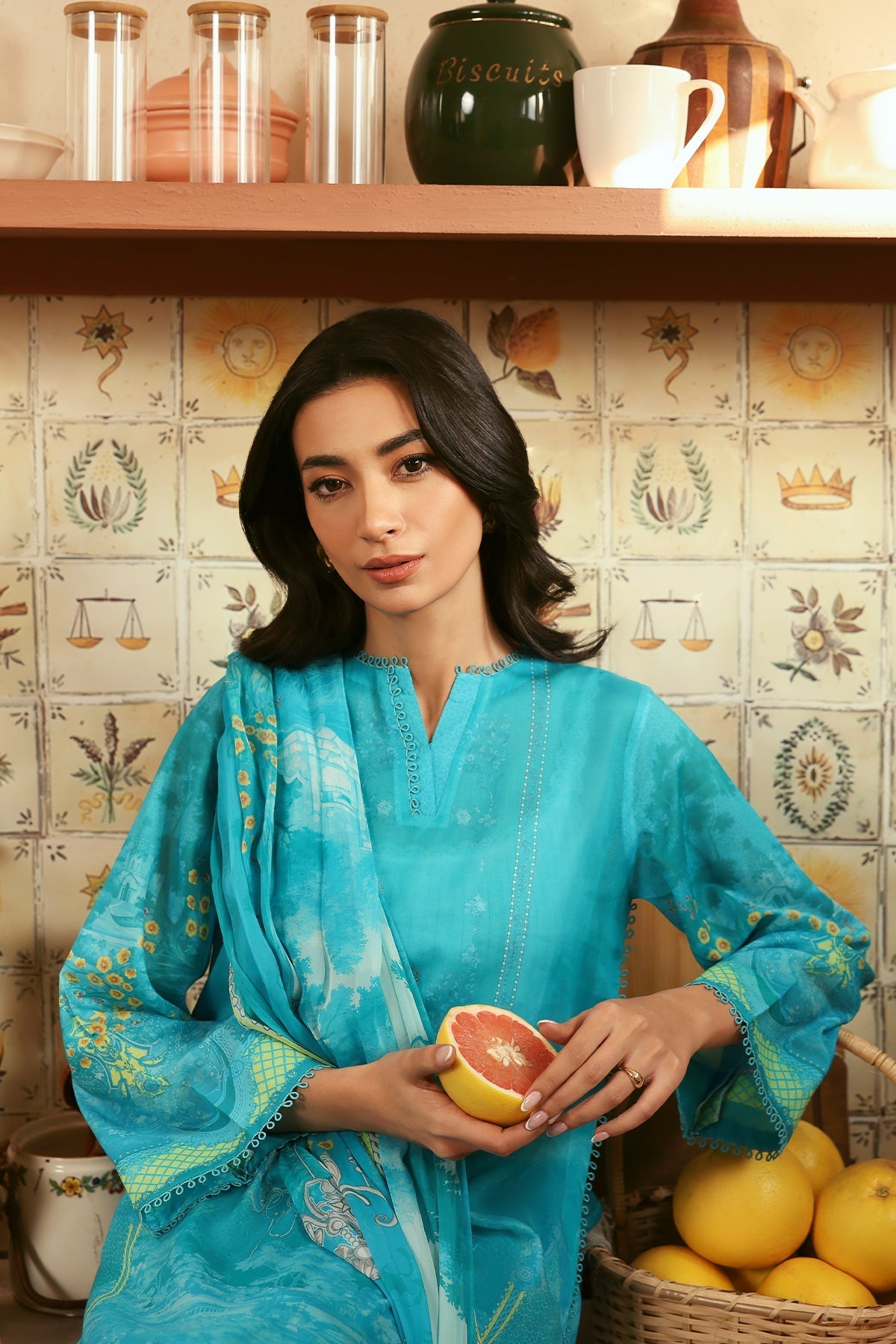 Sahar | Selene 25 | Oceanic Petals - by - Libasekhas UK - Registered Vendor of : Sahar - 100% Original Designer Dresss