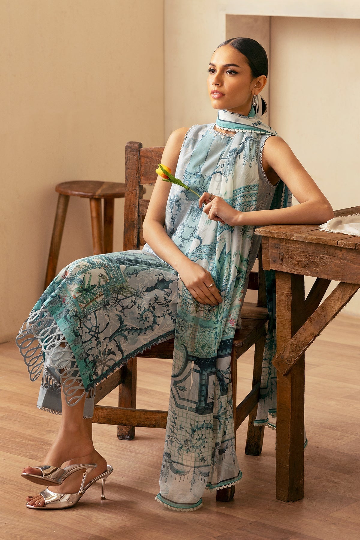 Sahar | Selene 25 | Silver Mist - by - Libasekhas UK - Registered Vendor of : Sahar - 100% Original Designer Dresss