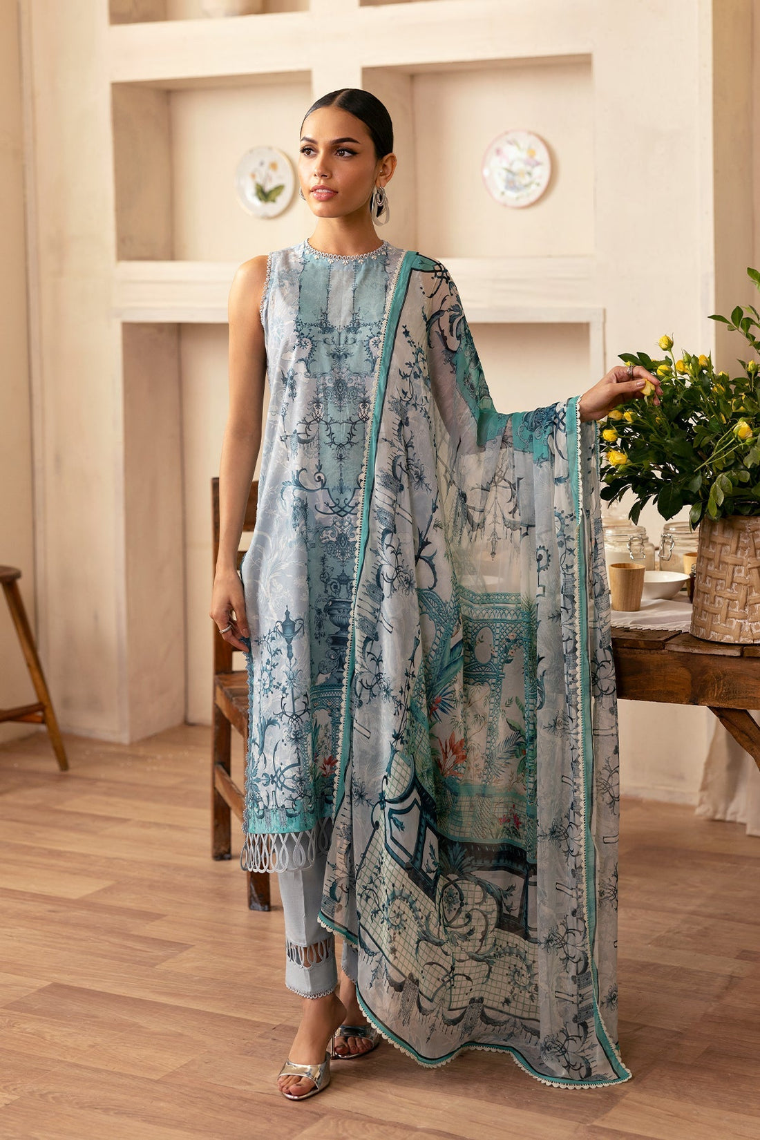 Sahar | Selene 25 | Silver Mist - by - Libasekhas UK - Registered Vendor of : Sahar - 100% Original Designer Dresss