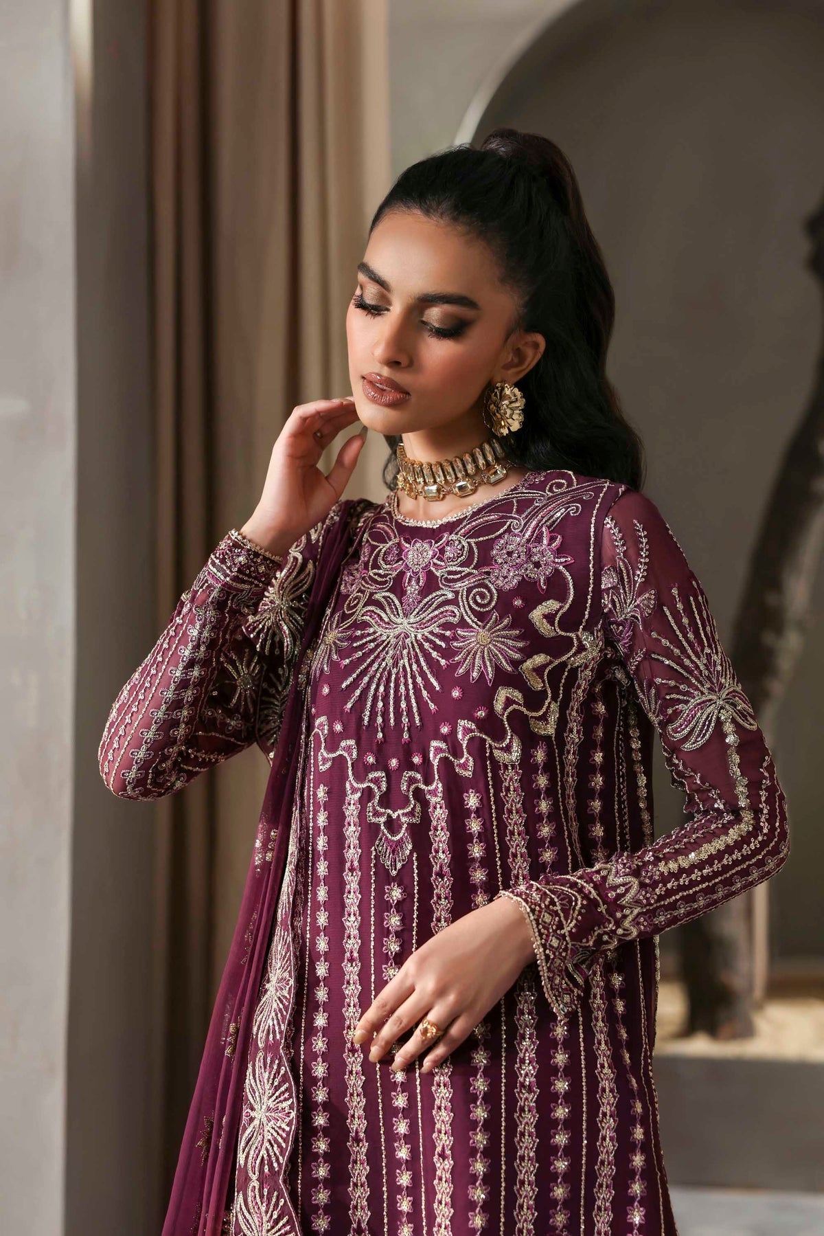 Akbar Aslam | Meeras Luxury Chiffon 25 | Mahin - by Libasekhas UK - Registered Vendor of : Akbar Aslam - 100% Original Designer Dress
