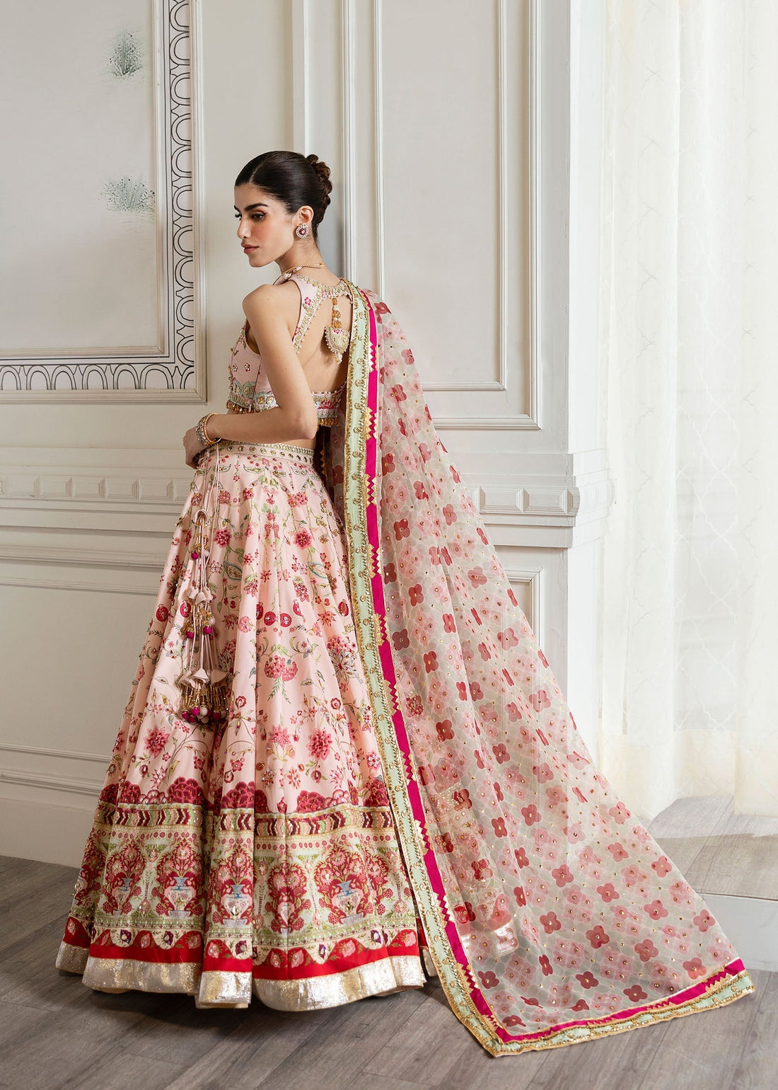 Crimson | A Beautiful Chaos Wedding Collection | Chinoiserie Lehnga - Libasekhas