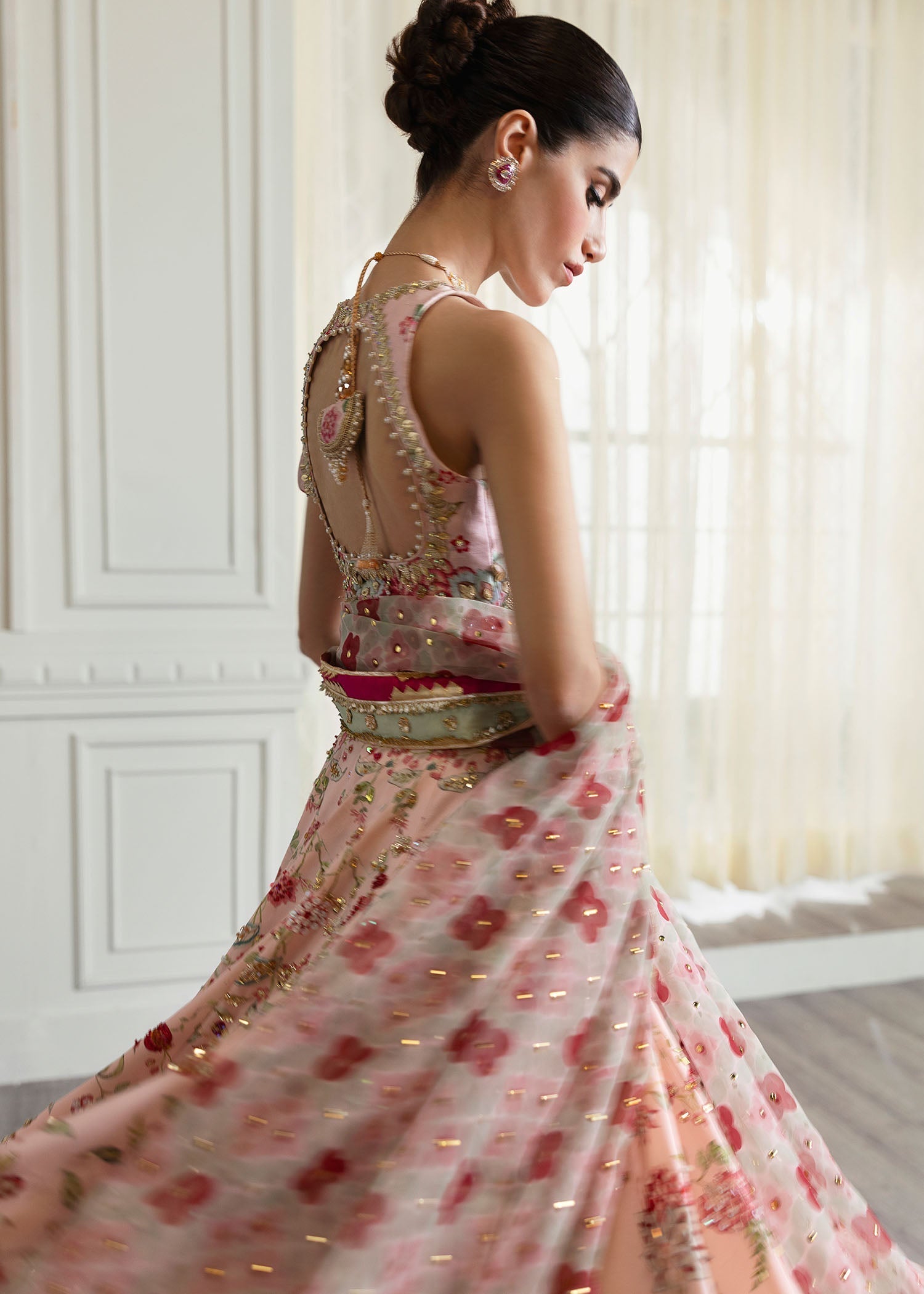 Crimson | A Beautiful Chaos Wedding Collection | Chinoiserie Lehnga - Libasekhas