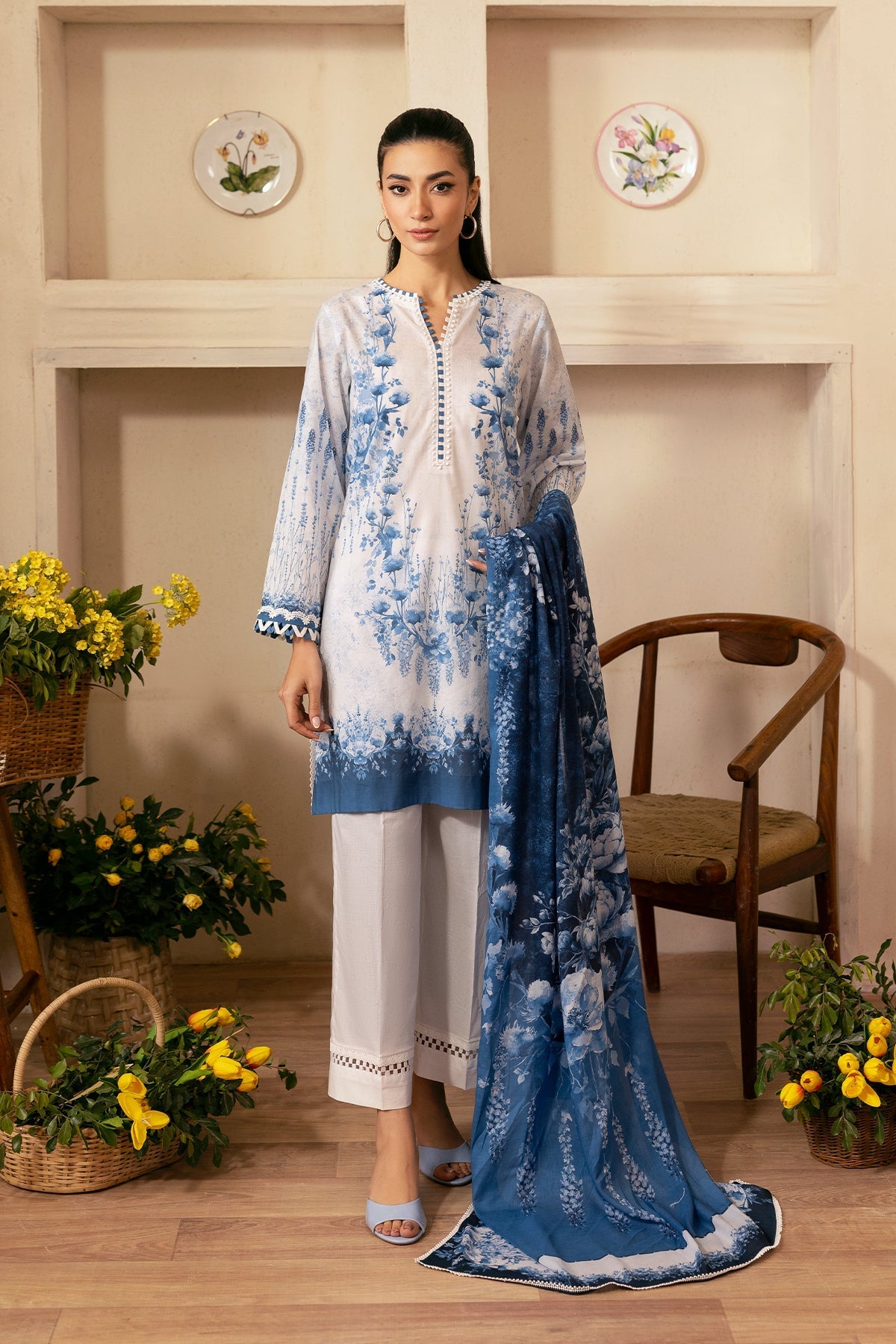 Sahar | Selene 25 | Sapphire Petal - by - Libasekhas UK - Registered Vendor of : Sahar - 100% Original Designer Dresss