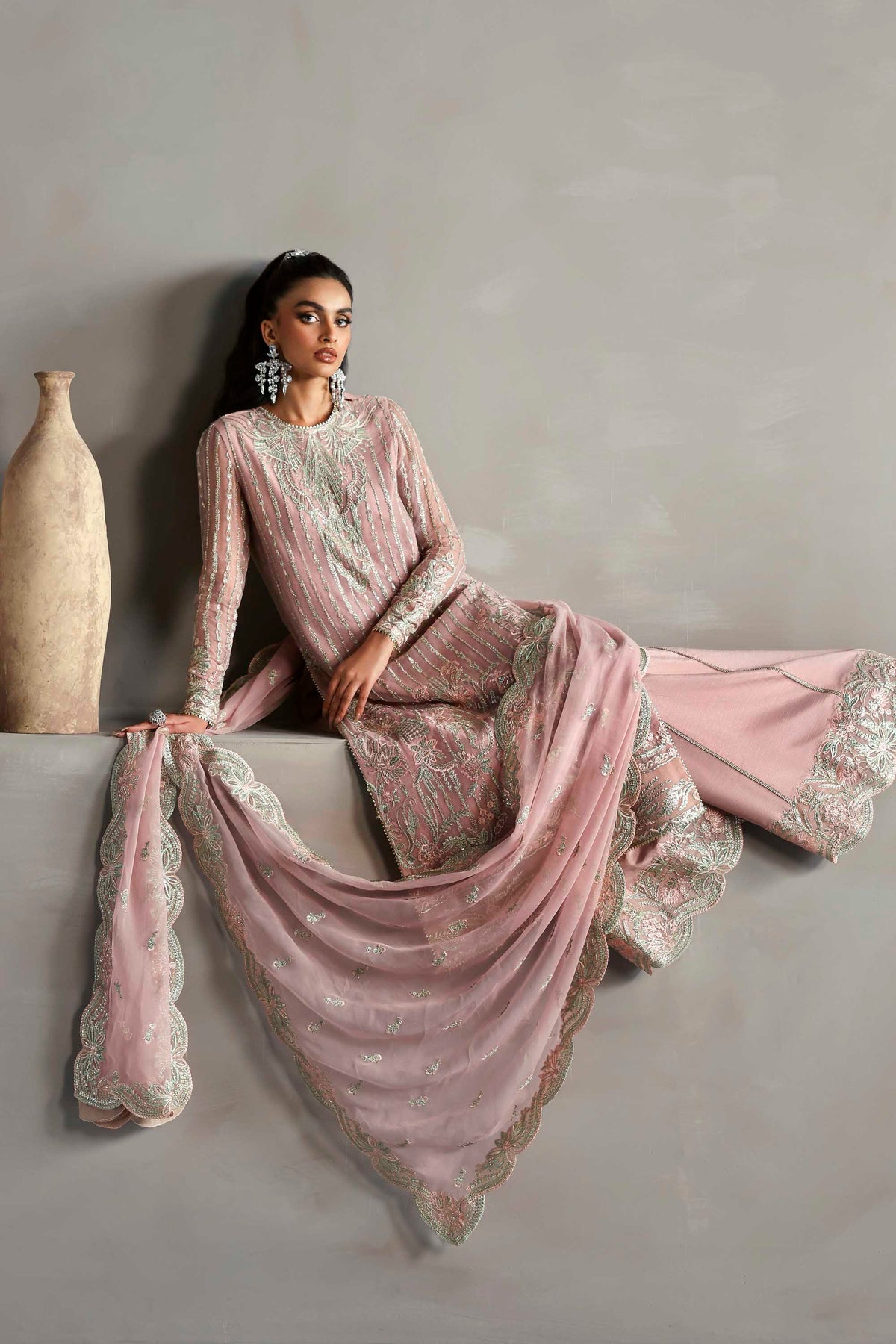 Akbar Aslam | Meeras Luxury Chiffon 25 | Gulnour - by Libasekhas UK - Registered Vendor of : Akbar Aslam - 100% Original Designer Dress
