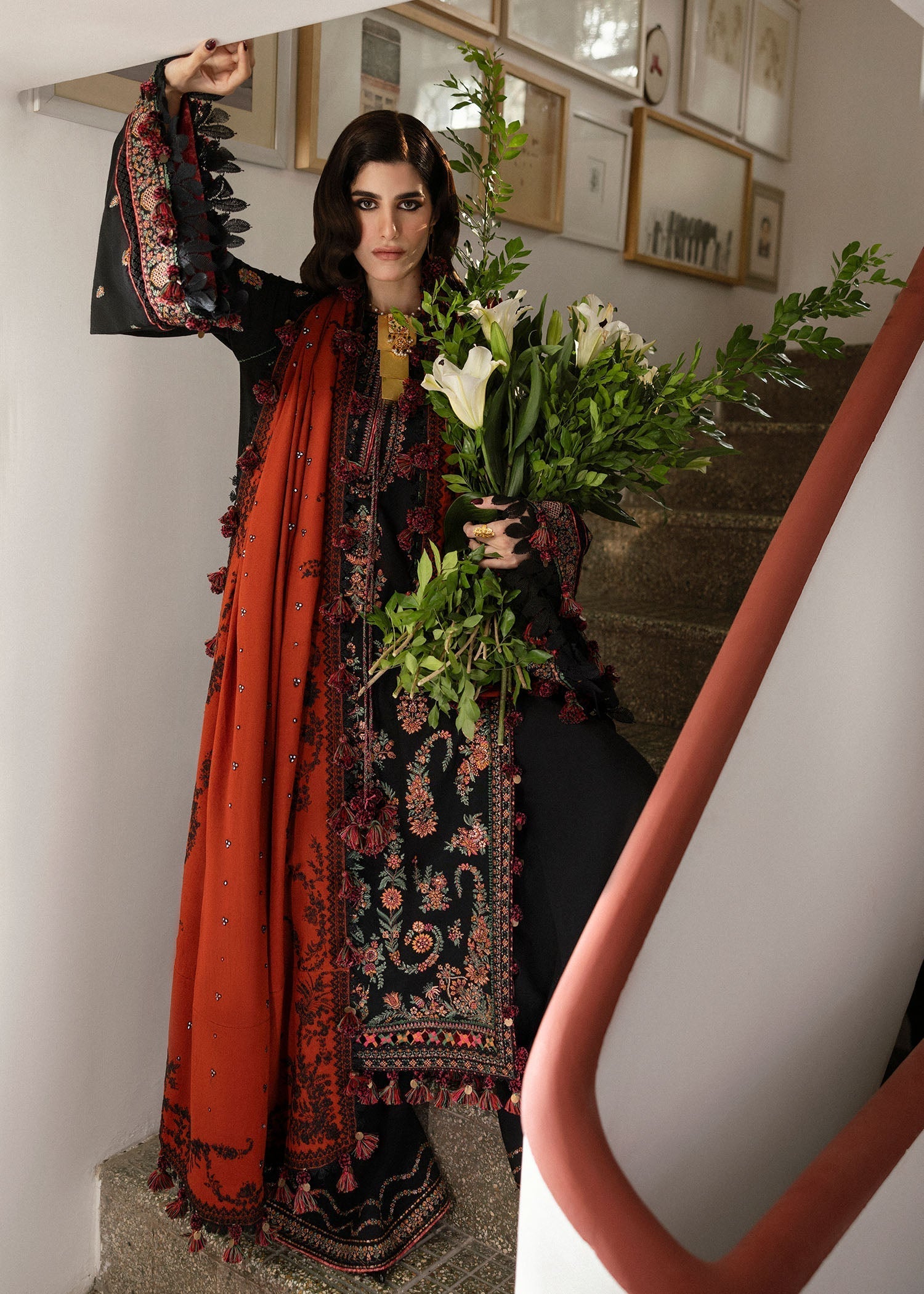 Hussain Rehar | Karandi Winter 24 | Sahe - by - Libasekhas UK - Registered Vendor of : Hussain Rehar - 100% Original Designer Dresss