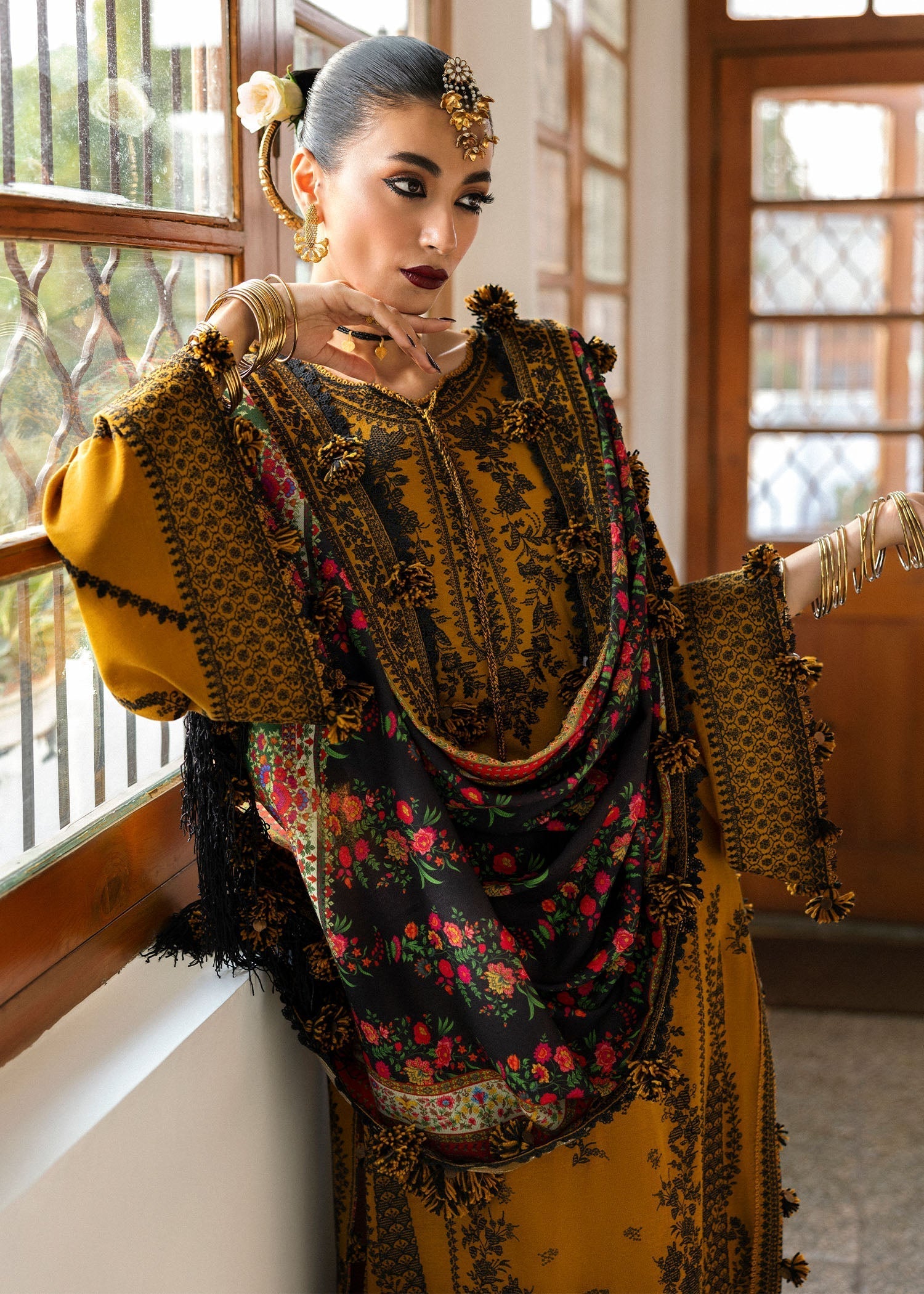 Hussain Rehar | Karandi Winter 24 | Saage - by - Libasekhas UK - Registered Vendor of : Hussain Rehar - 100% Original Designer Dresss