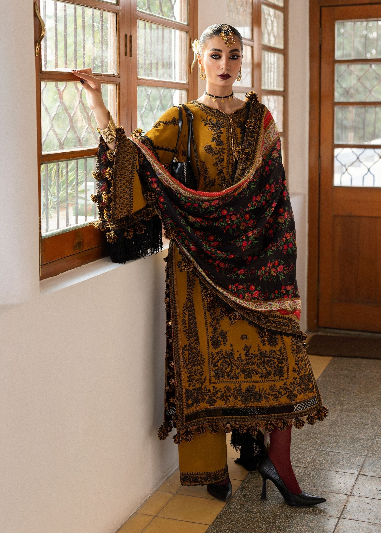 Hussain Rehar | Karandi Winter 24 | Saage - by - Libasekhas UK - Registered Vendor of : Hussain Rehar - 100% Original Designer Dresss