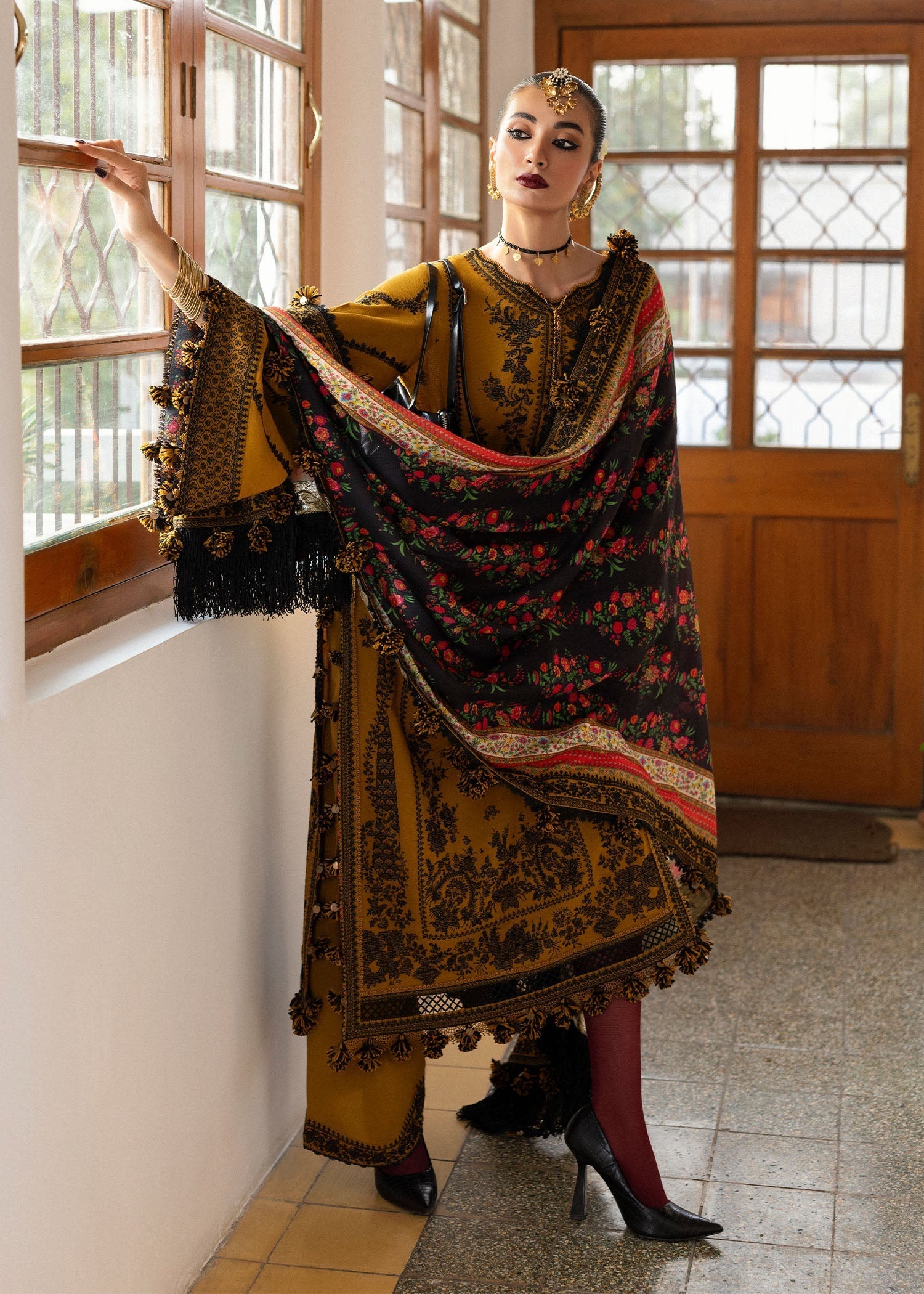 Hussain Rehar | Karandi Winter 24 | Saage - by - Libasekhas UK - Registered Vendor of : Hussain Rehar - 100% Original Designer Dresss