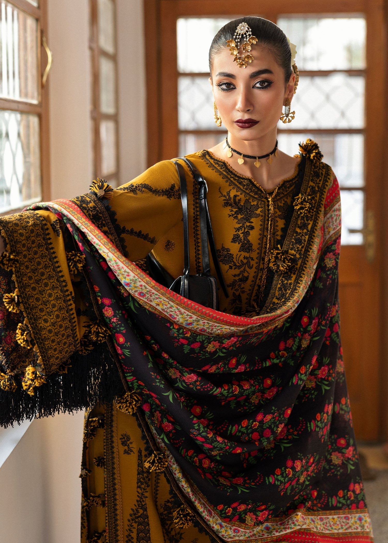 Hussain Rehar | Karandi Winter 24 | Saage - by - Libasekhas UK - Registered Vendor of : Hussain Rehar - 100% Original Designer Dresss