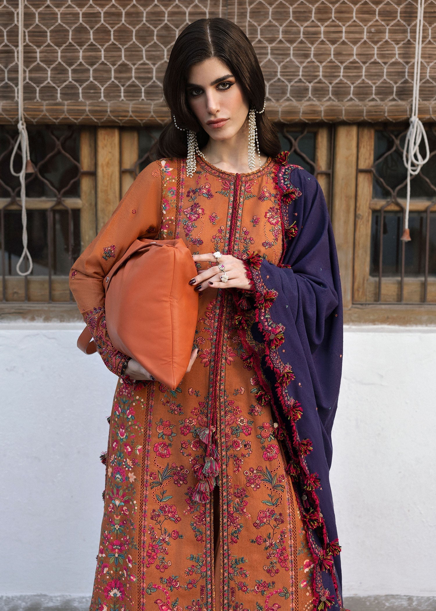 Hussain Rehar | Karandi Winter 24 | Kamal - by - Libasekhas UK - Registered Vendor of : Hussain Rehar - 100% Original Designer Dresss