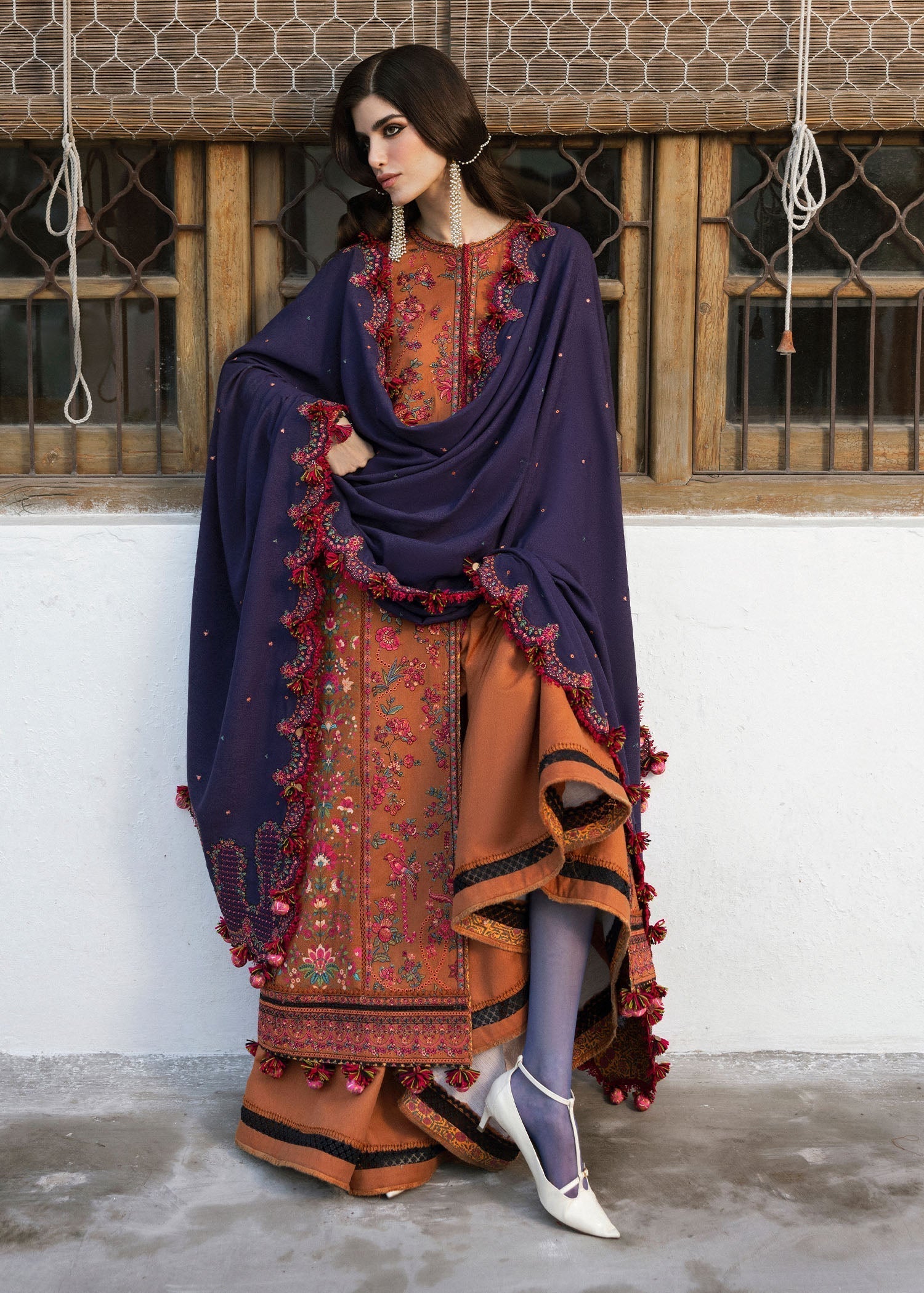 Hussain Rehar | Karandi Winter 24 | Kamal - by - Libasekhas UK - Registered Vendor of : Hussain Rehar - 100% Original Designer Dresss