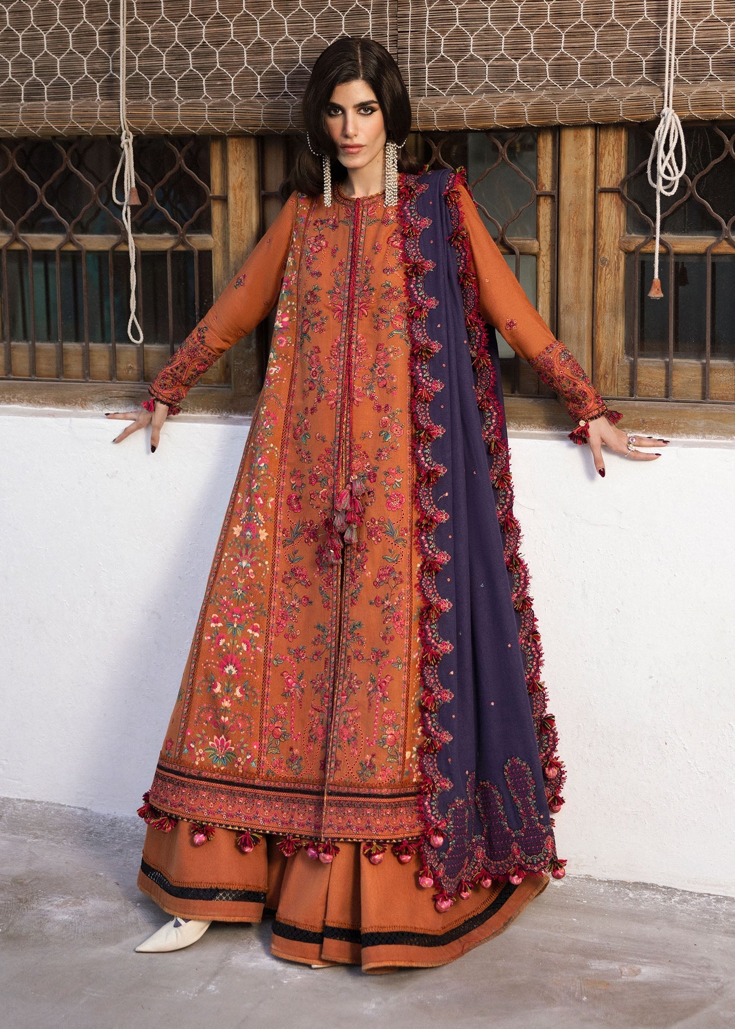 Hussain Rehar | Karandi Winter 24 | Kamal - by - Libasekhas UK - Registered Vendor of : Hussain Rehar - 100% Original Designer Dresss