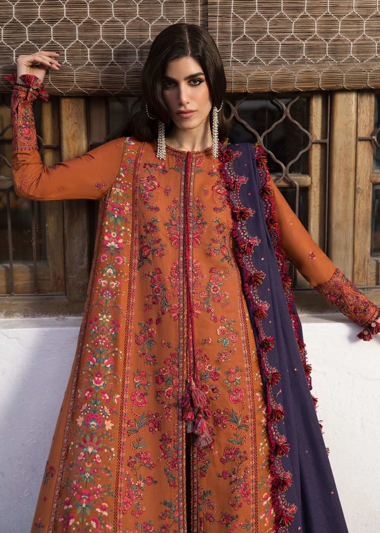 Hussain Rehar | Karandi Winter 24 | Kamal - by - Libasekhas UK - Registered Vendor of : Hussain Rehar - 100% Original Designer Dresss