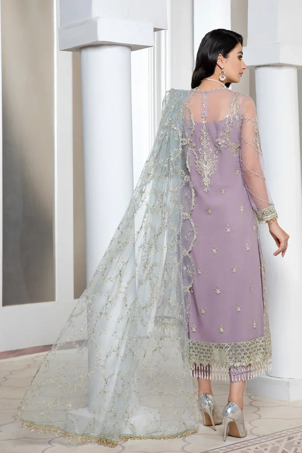 Zarif | Luxury Formals | LILAC - by Libasekhas UK - Registered Vendor of : Zarif - 100% Original Designer Dress