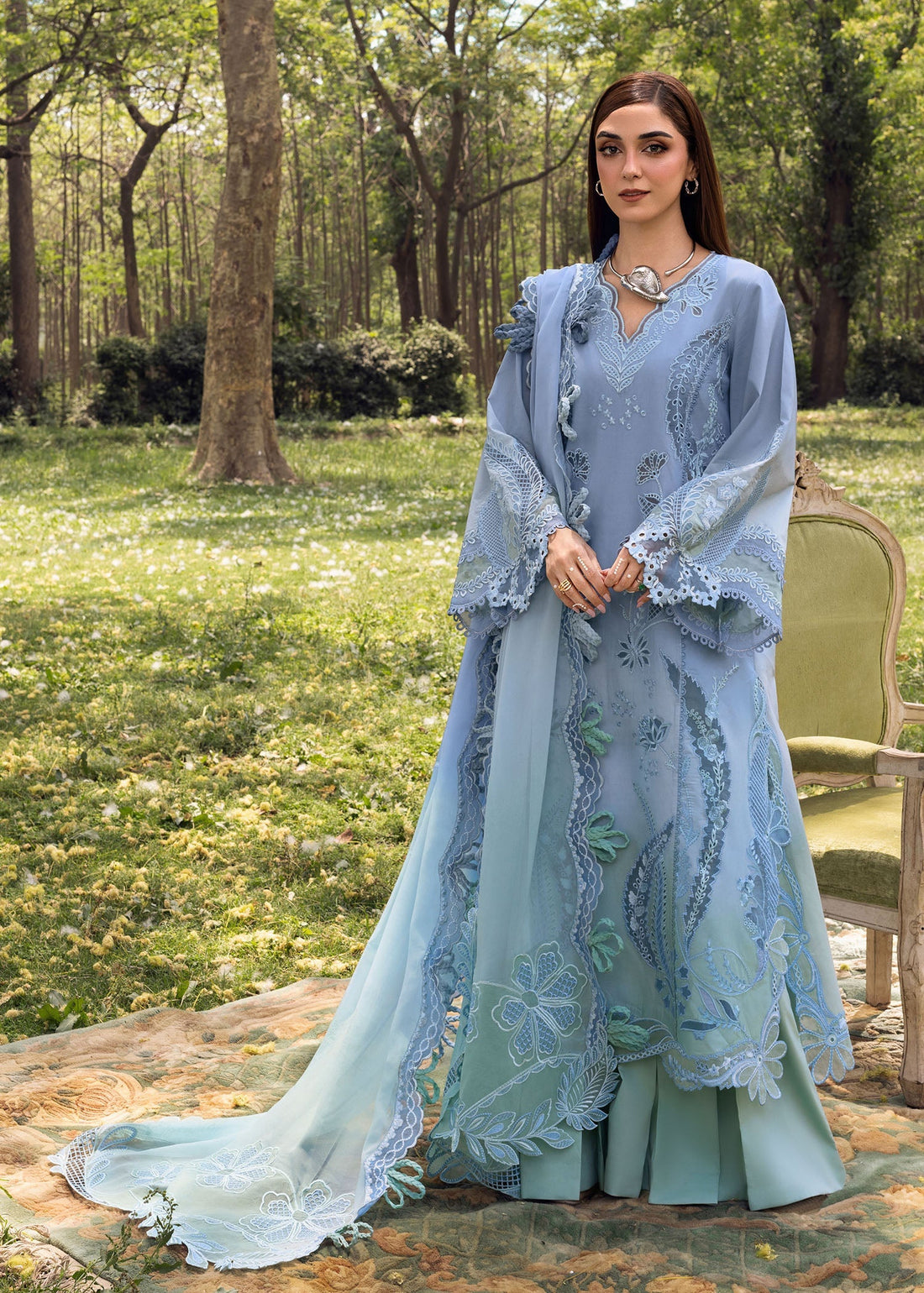 Crimson | Tasawar 25 | ALL THINGS OMBRE - D1 A - by - Libasekhas UK - Registered Vendor of : Crimson - 100% Original Designer Dresss